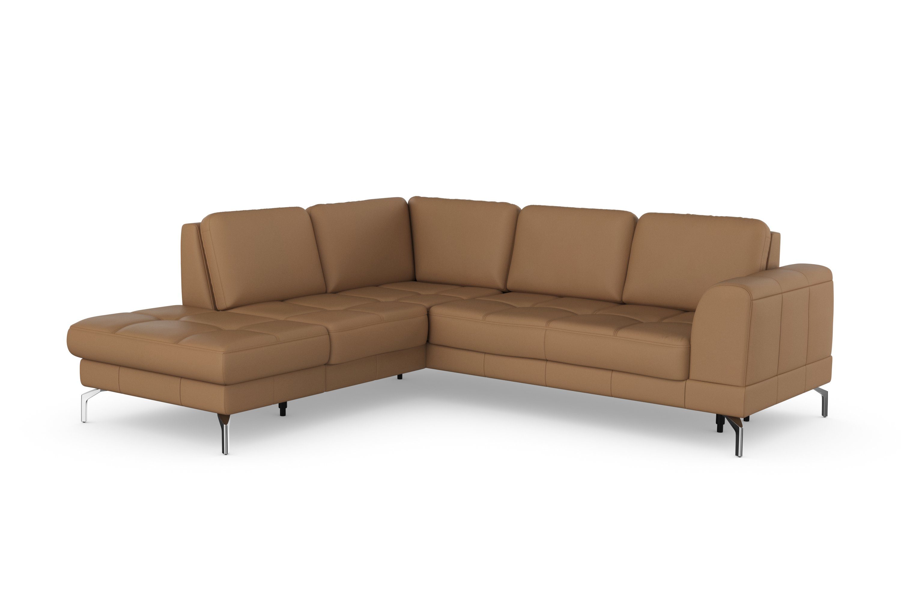 sit&more Hoekbank Bendigo L-vorm inclusief zitdiepteverstelling, bodemvrijheid 15 cm, in 2 pootkleuren