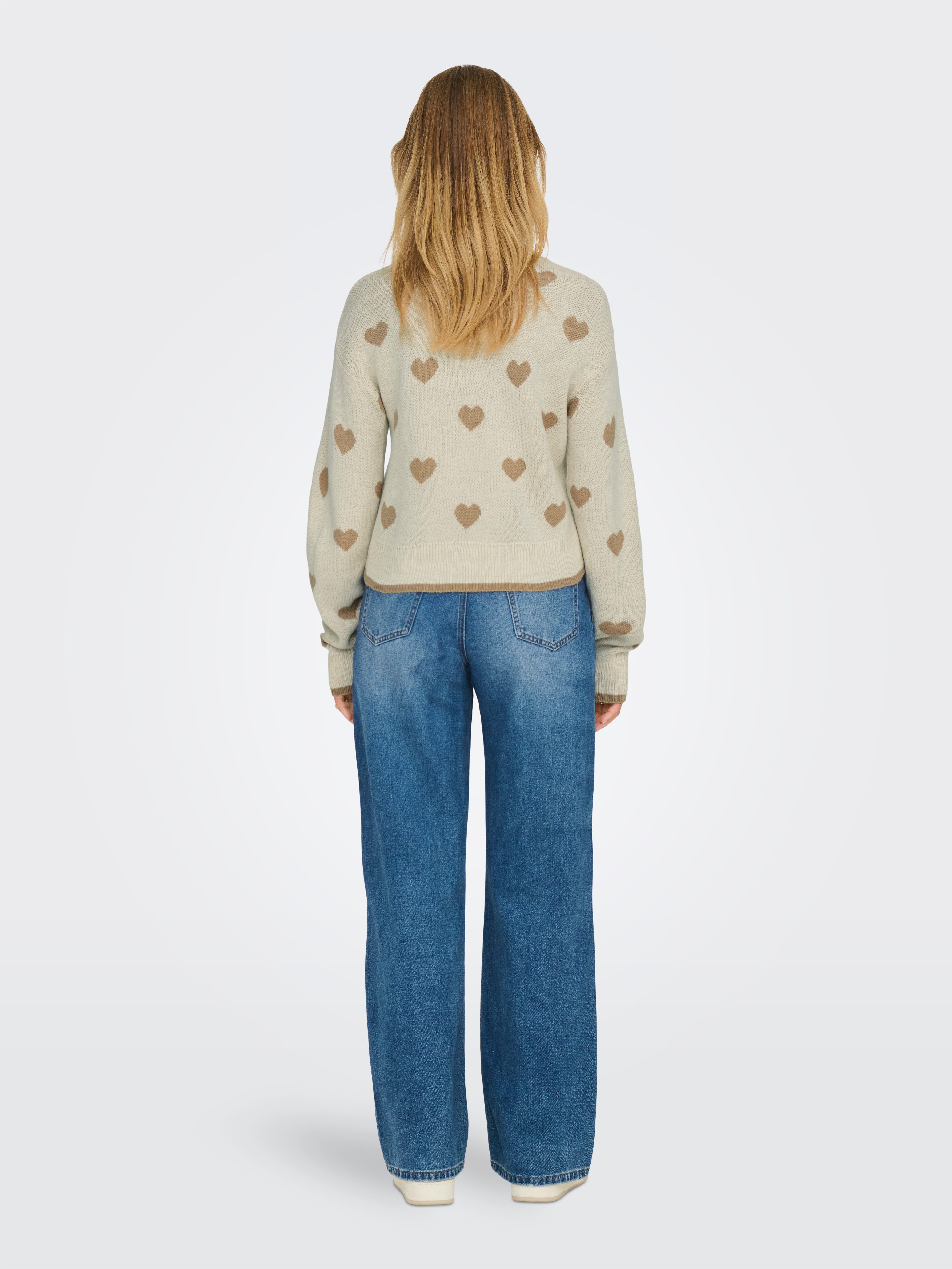 JDY Trui met ronde hals JDYROMANCE L/S JACQ. PULLOVER KNT NOOS