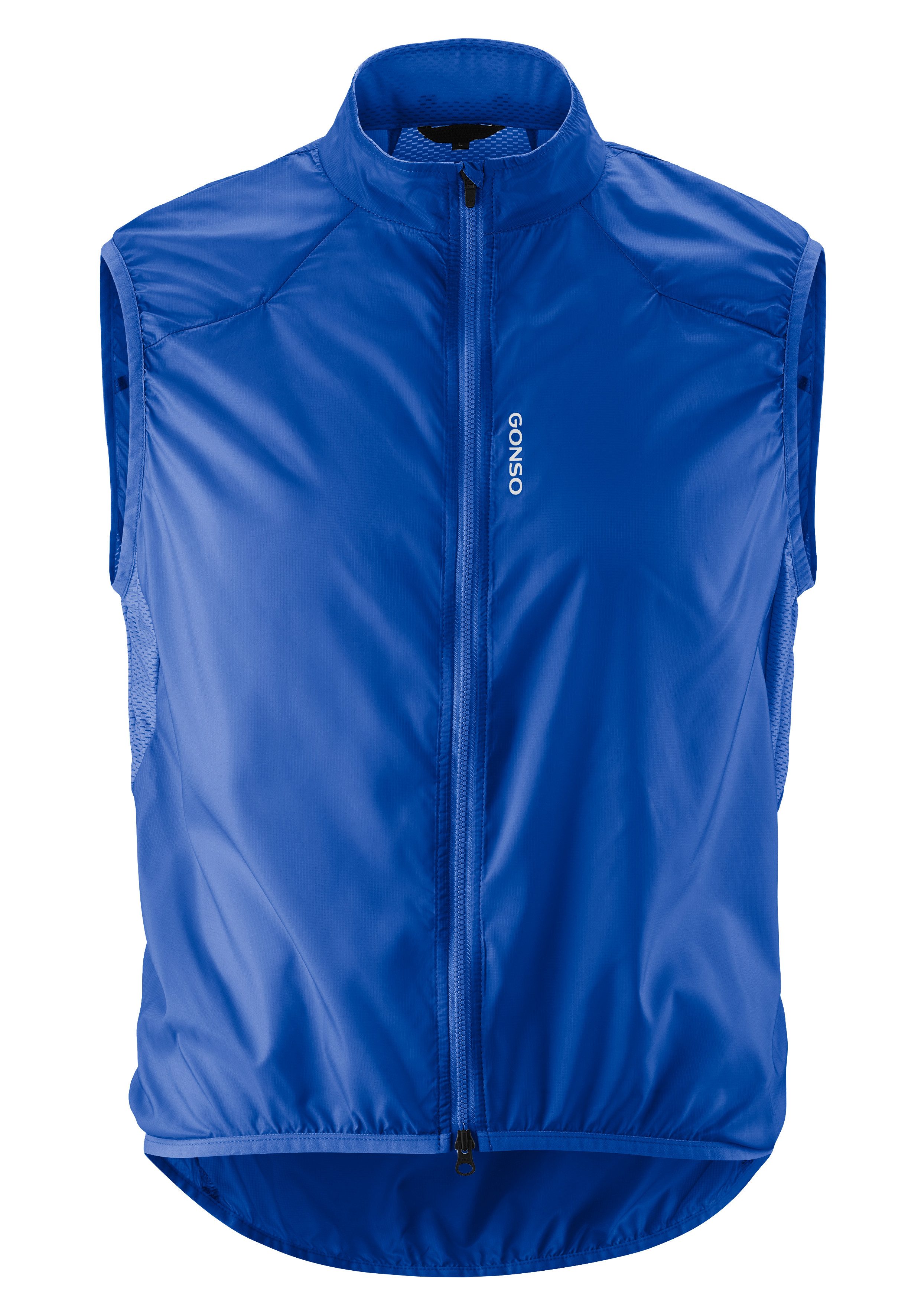 Gonso Functionele bodywarmer Road Vest Wind M Heren vest, ademend fietsvest, licht windvest, tight fit heren bodywarmers maat S blauw