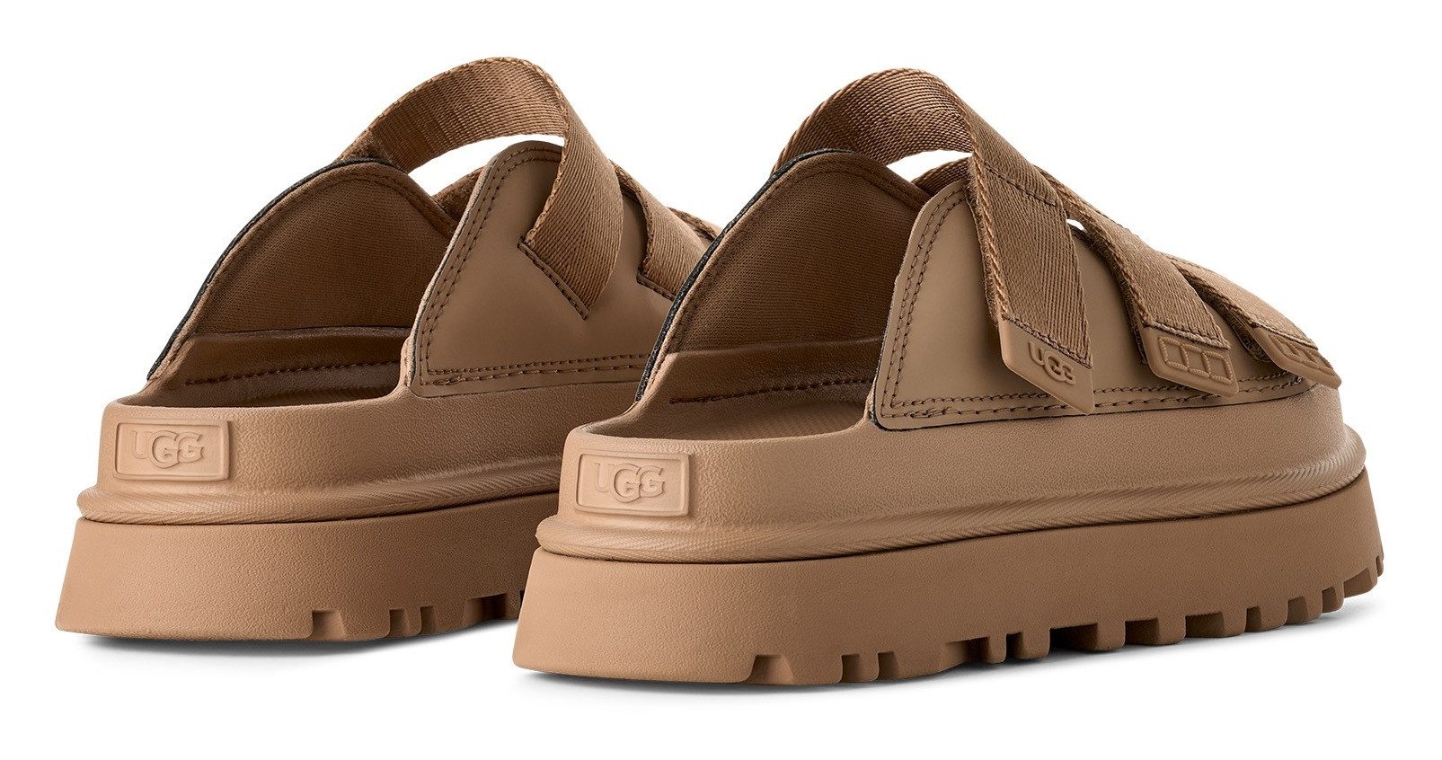 UGG Slippers GOLDENGLOW SLIDE , plateauschoen, sandaal, flats met voetbed
