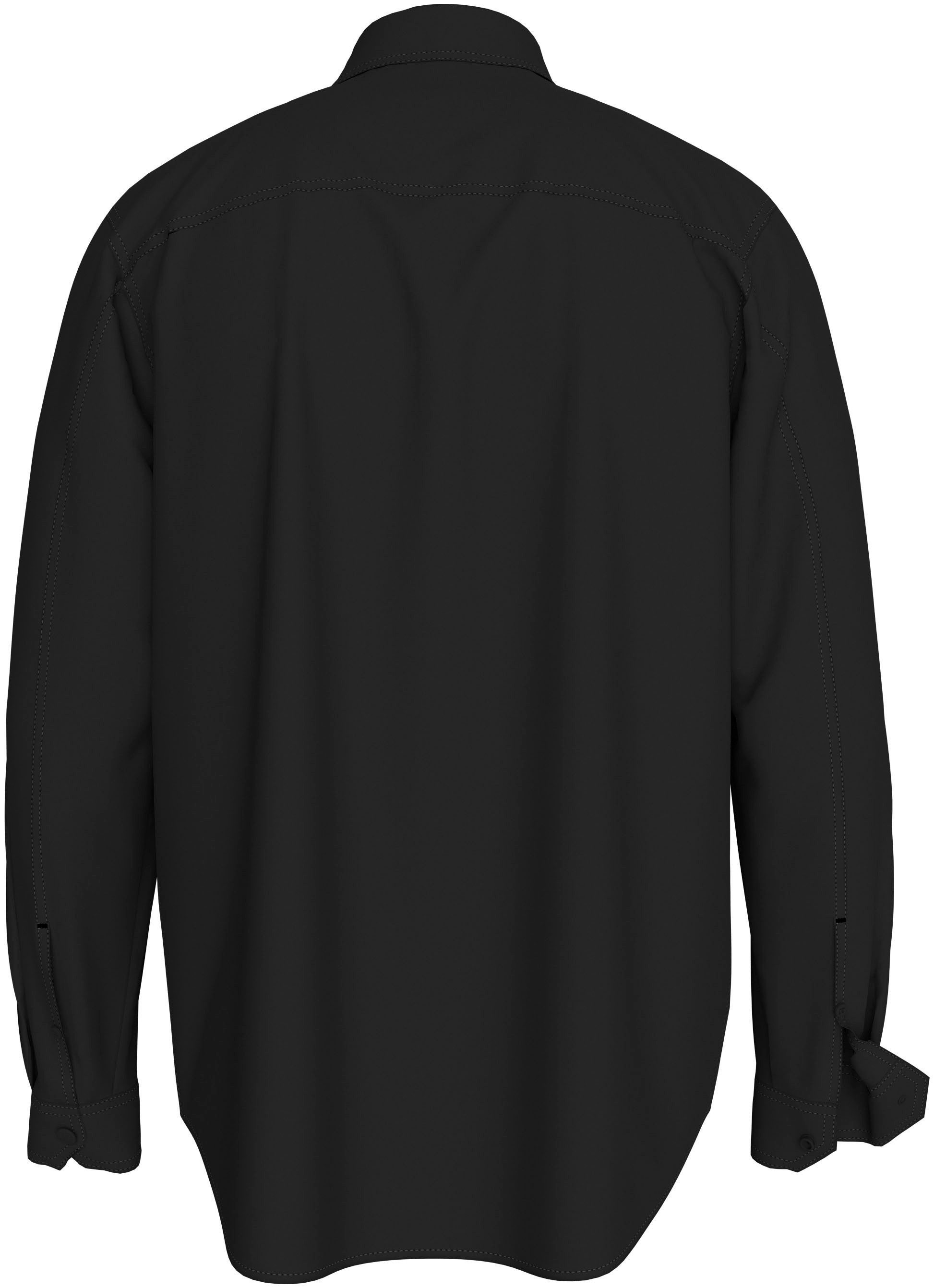 Calvin Klein Overhemd met lange mouwen MONOLOGO BADGE RELAXED SHIRT