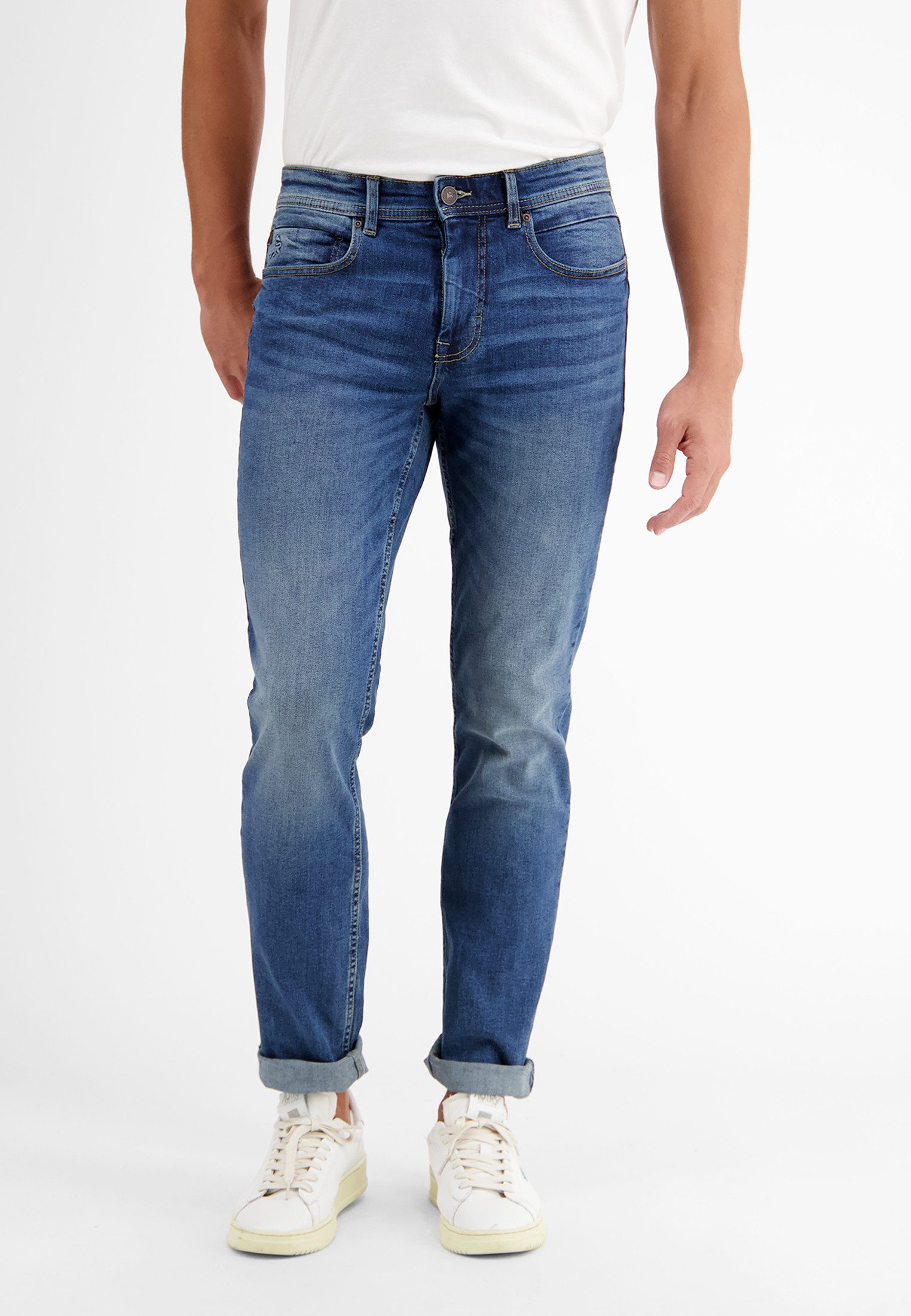 Lerros Relaxbroek LERROS BAXTER 5-Pocket-denim in used-look, RELAXED FIT