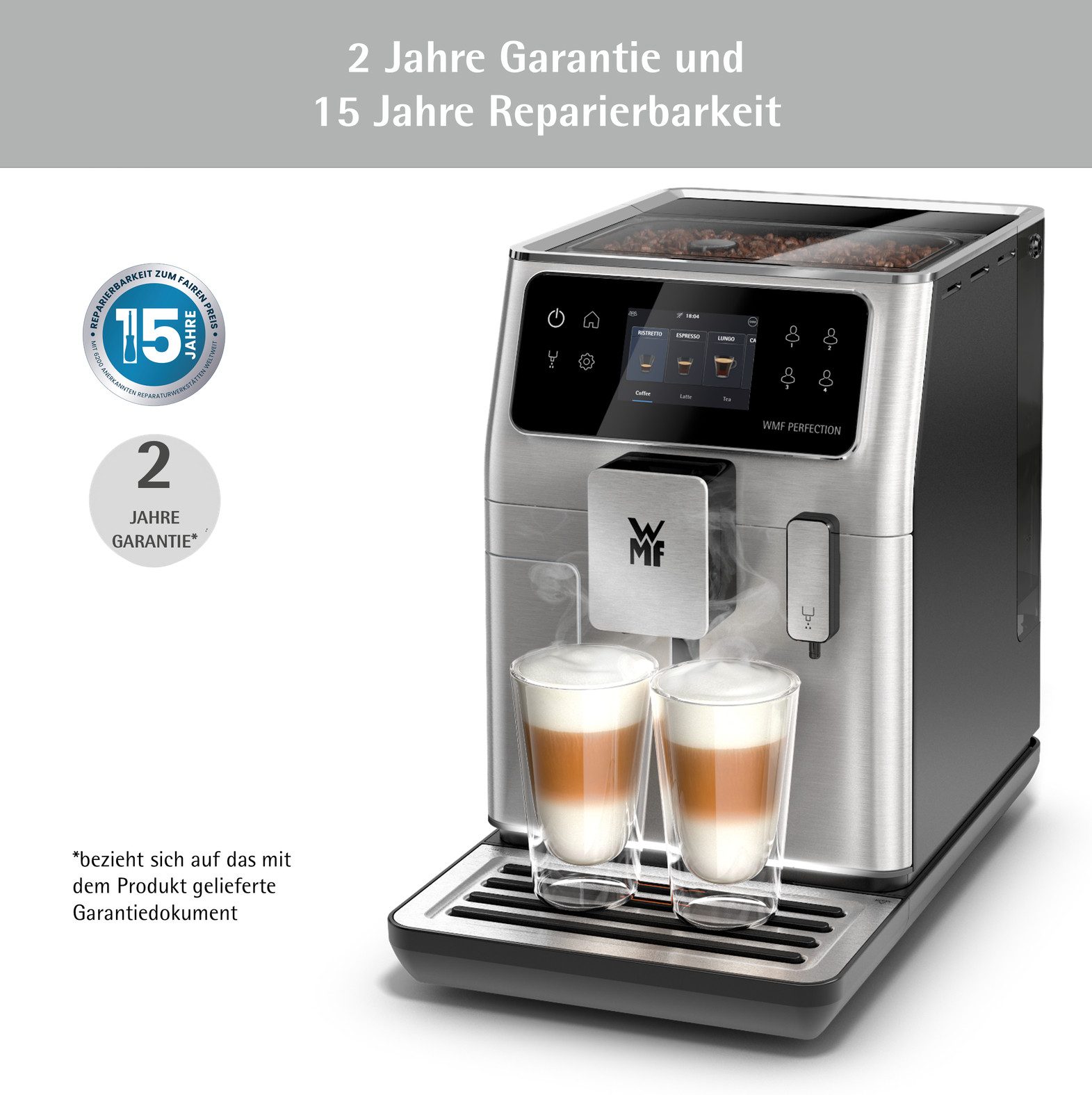 WMF Volautomatisch koffiezetapparaat Perfection 640 CP812D10, zeer stil, hoogwaardige behuizing, led-omgevingslicht