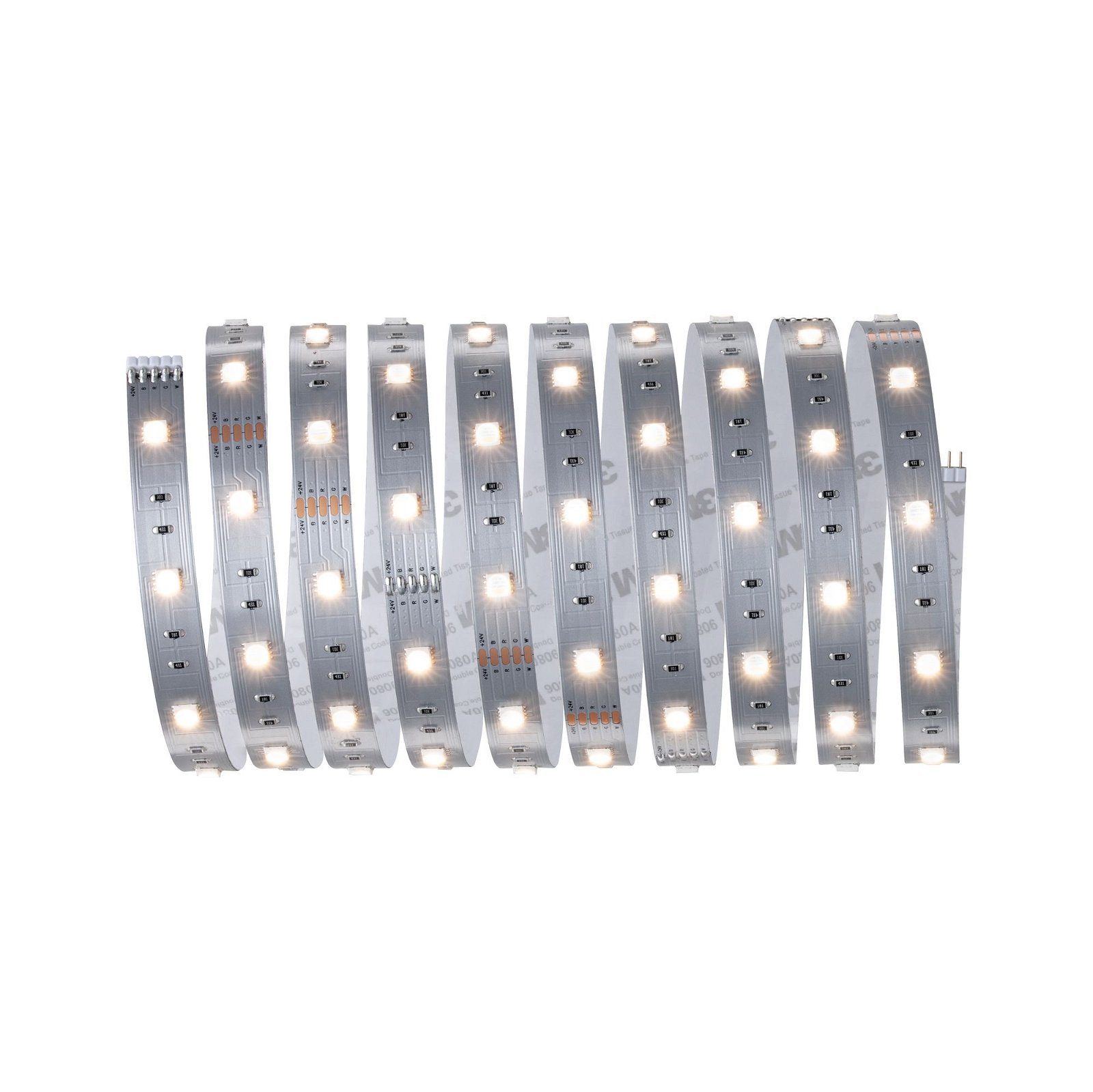 Paulmann Led-strepen MaxLED 250 Basisset 3m RGBW IP20 3000K 20W 230/24V 24VA zilverkleur (1 stuk)