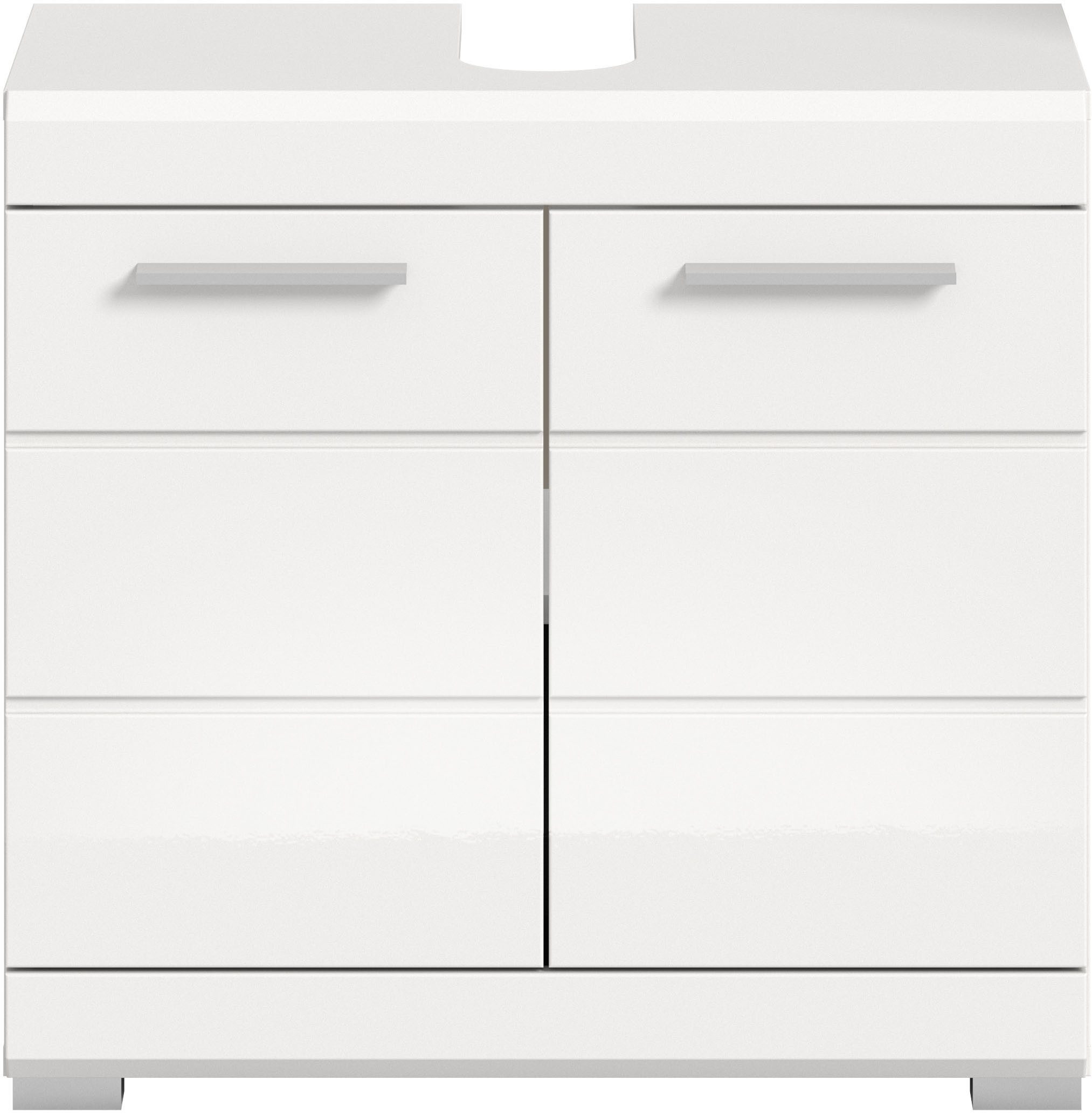 INOSIGN Wastafelonderkast Siena, breedte 60 cm, 2 deuren, 2 vakken, met sifonaansluiting, MDF-front in verschillende kleuren verkrijgbaar, badkamermeubels, badkamerkast, commode, badkamer (1 stuk)