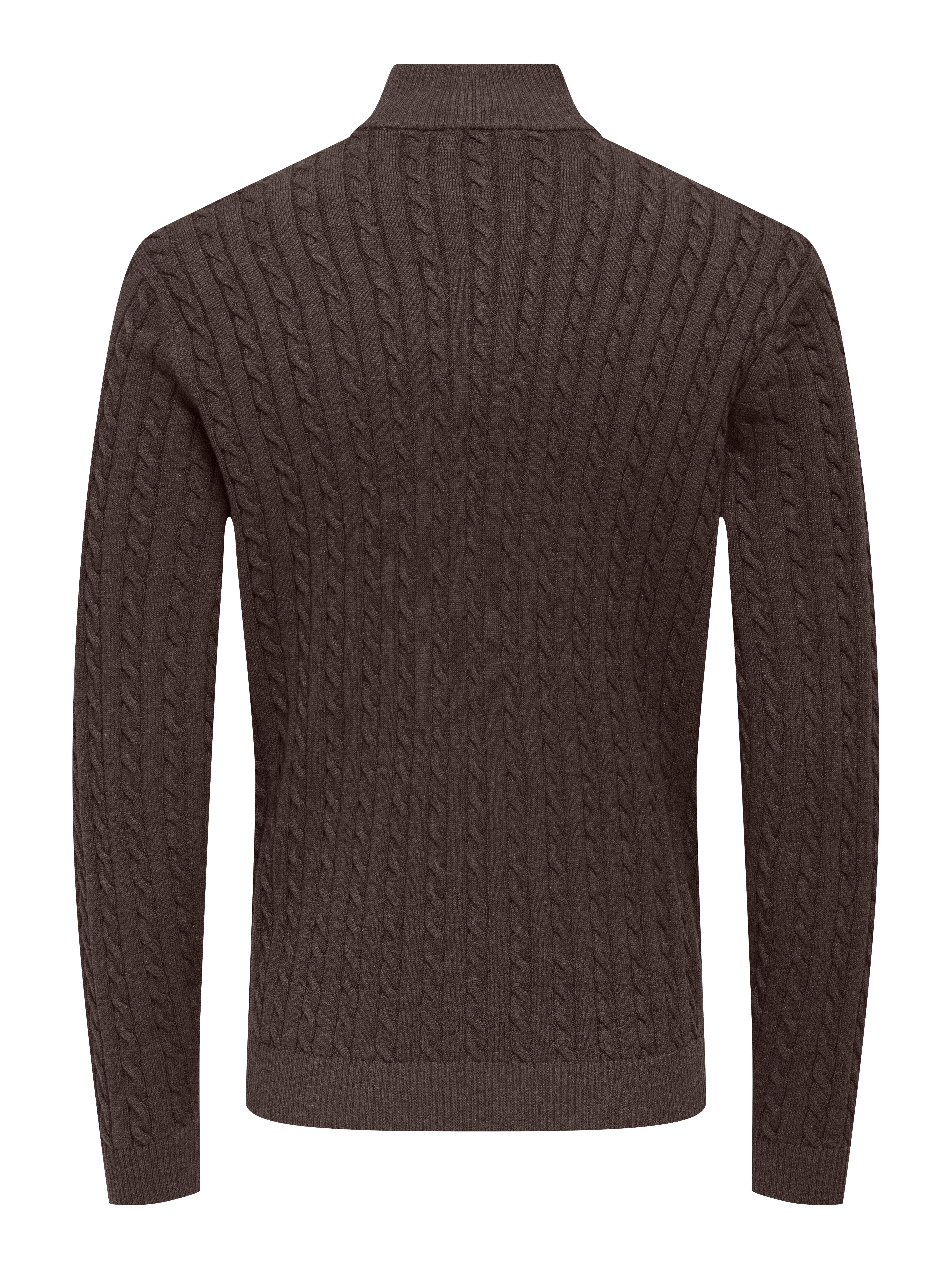 ONLY & SONS Schipperstrui ONSLOUI REG 12 CABEL HALF ZIP KNIT