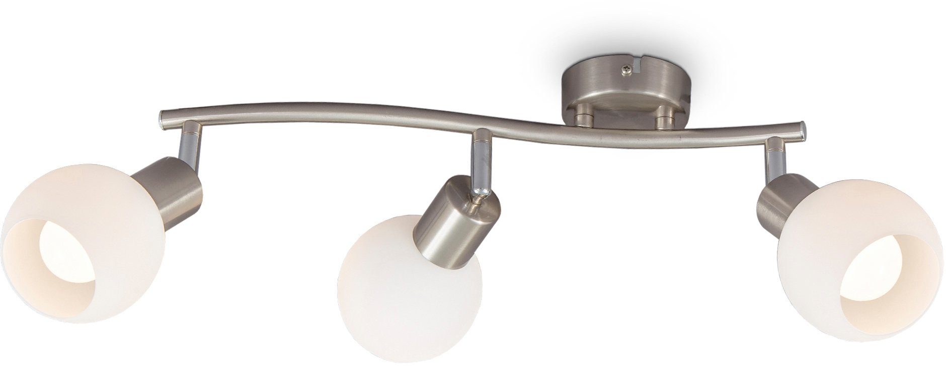 B.K.Licht Plafondspotje BK_DS1365 LED Deckenlampe, Schwenkbar, mit Glasschirm, E14-Fassung