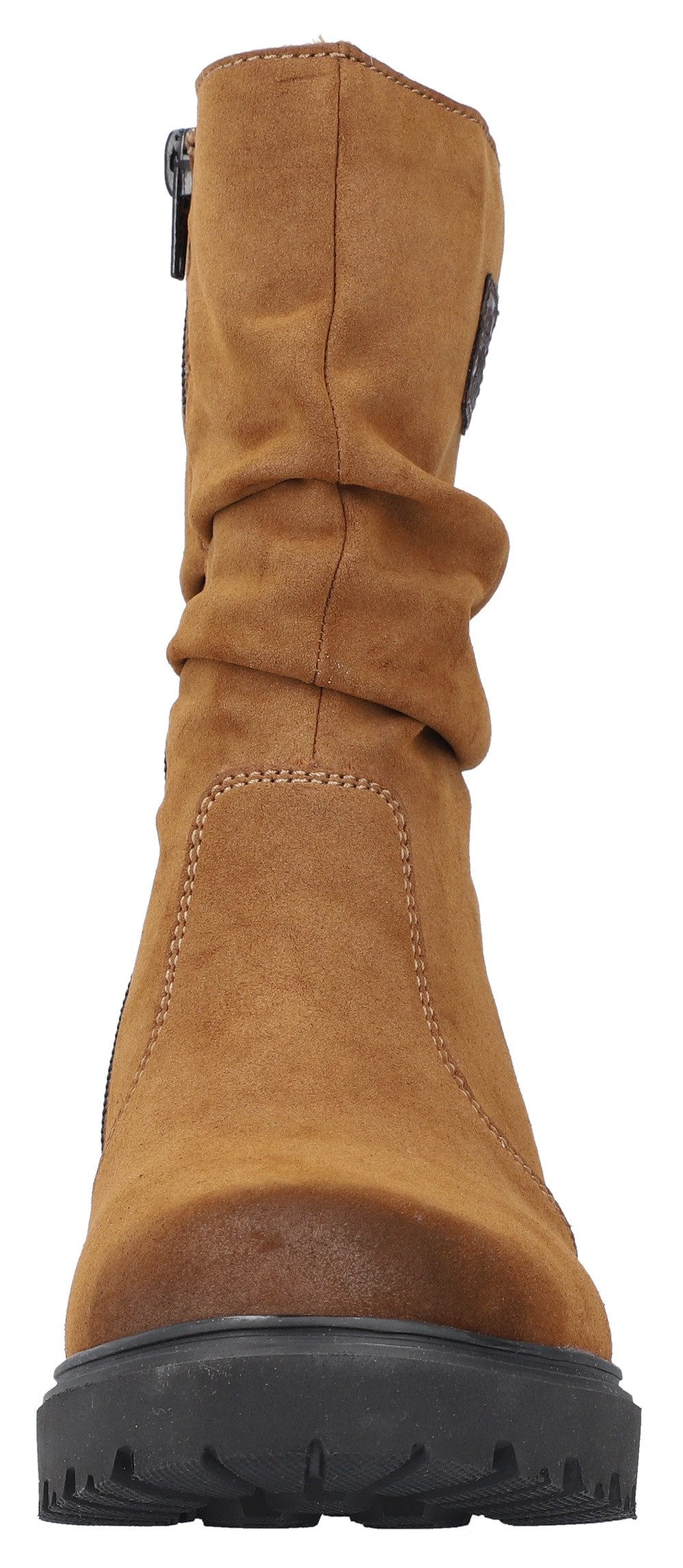 Rieker Winterlaarsjes winterlaarzen, profielzool, slouchy schacht, met binnenrits