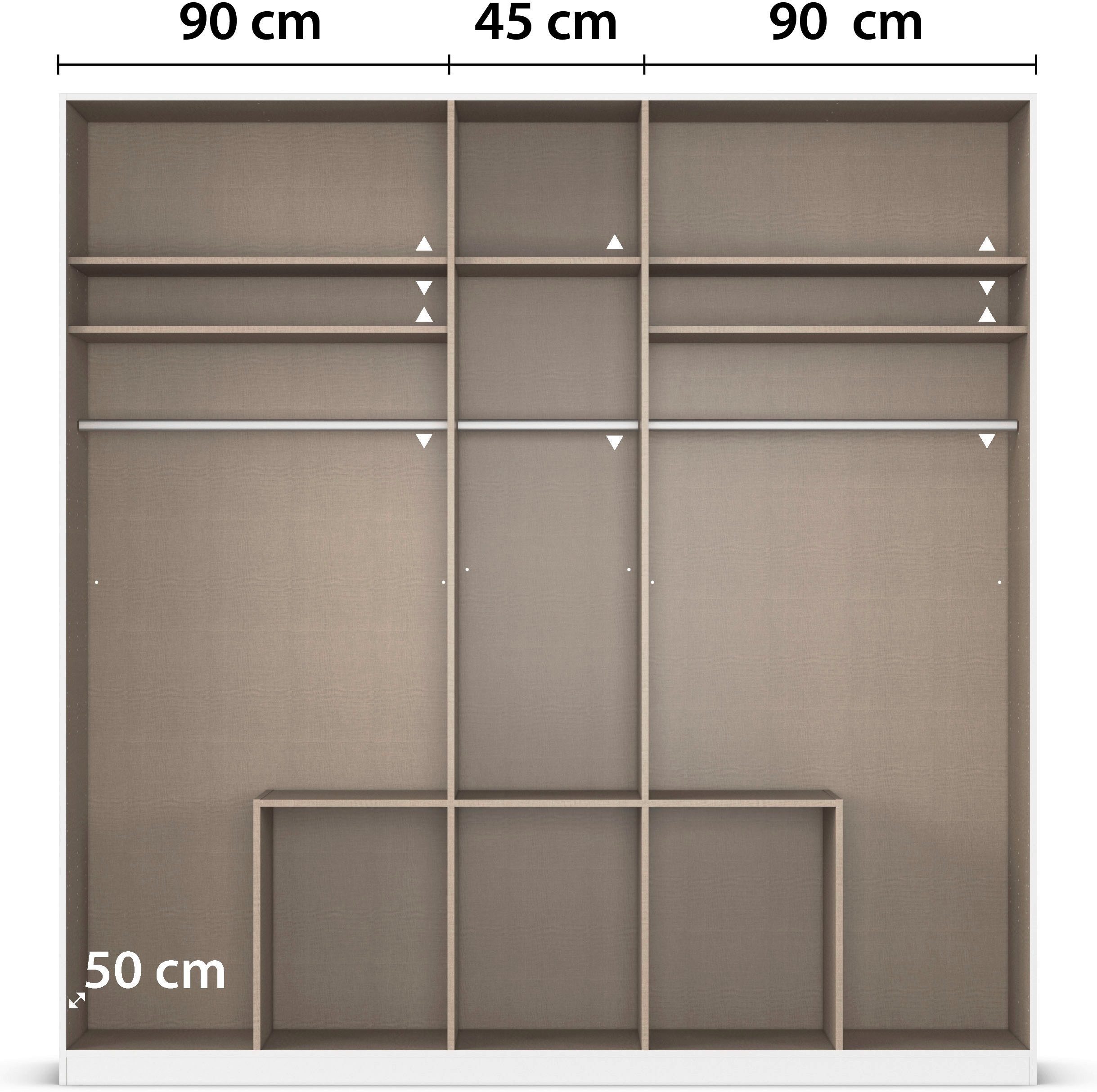 rauch Draaideurkast Kledingkast kast garderobe AGORDO met decor- of hoogglansfront