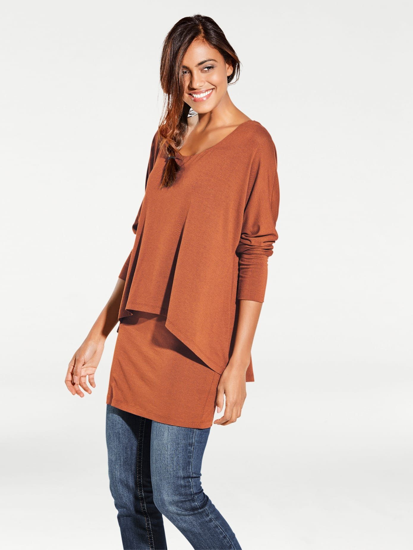 heine Shirt met ronde hals (1-delig)