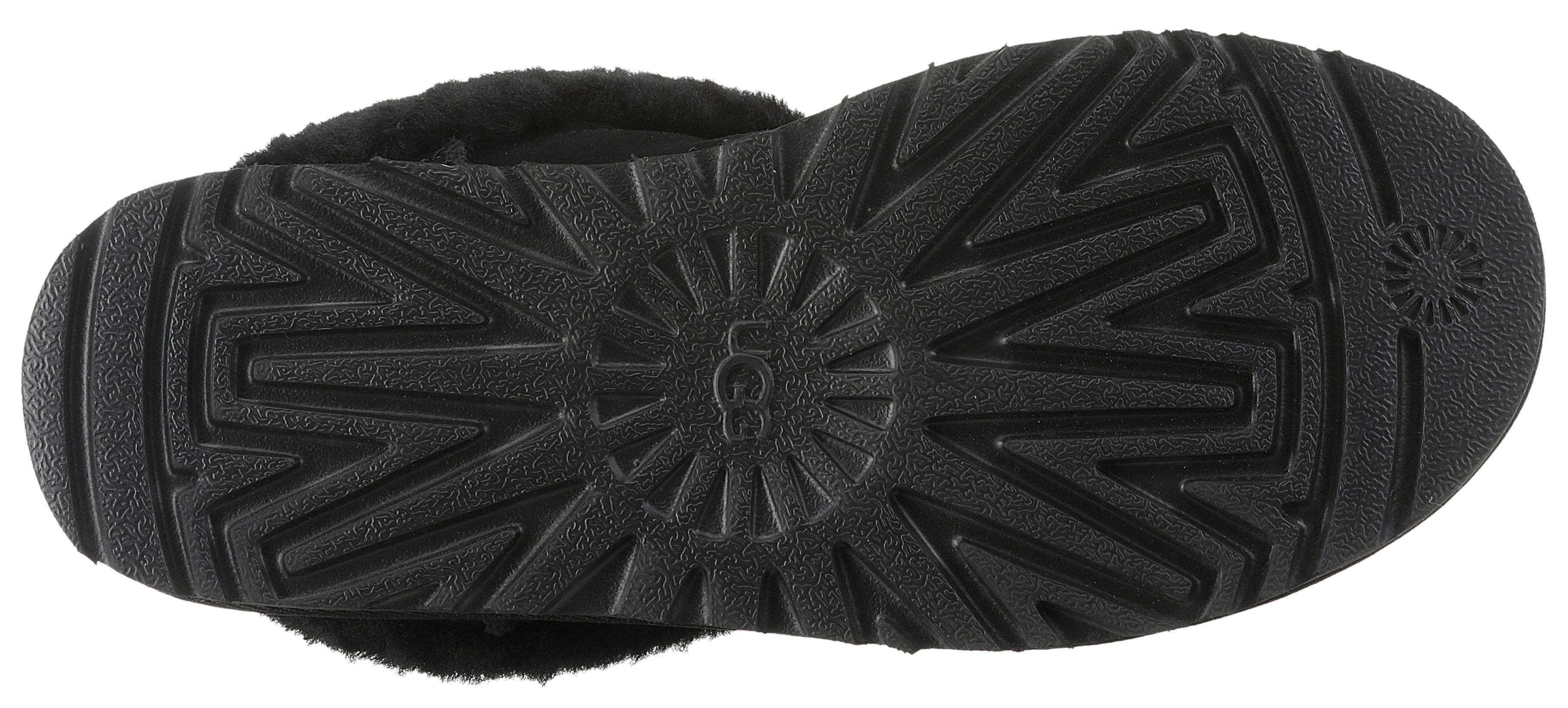 UGG Boots zonder sluiting CLASSIC ULTRA MINI MAXI CURLY winterlaarzen, snowboots met etnische textielband aan de schacht