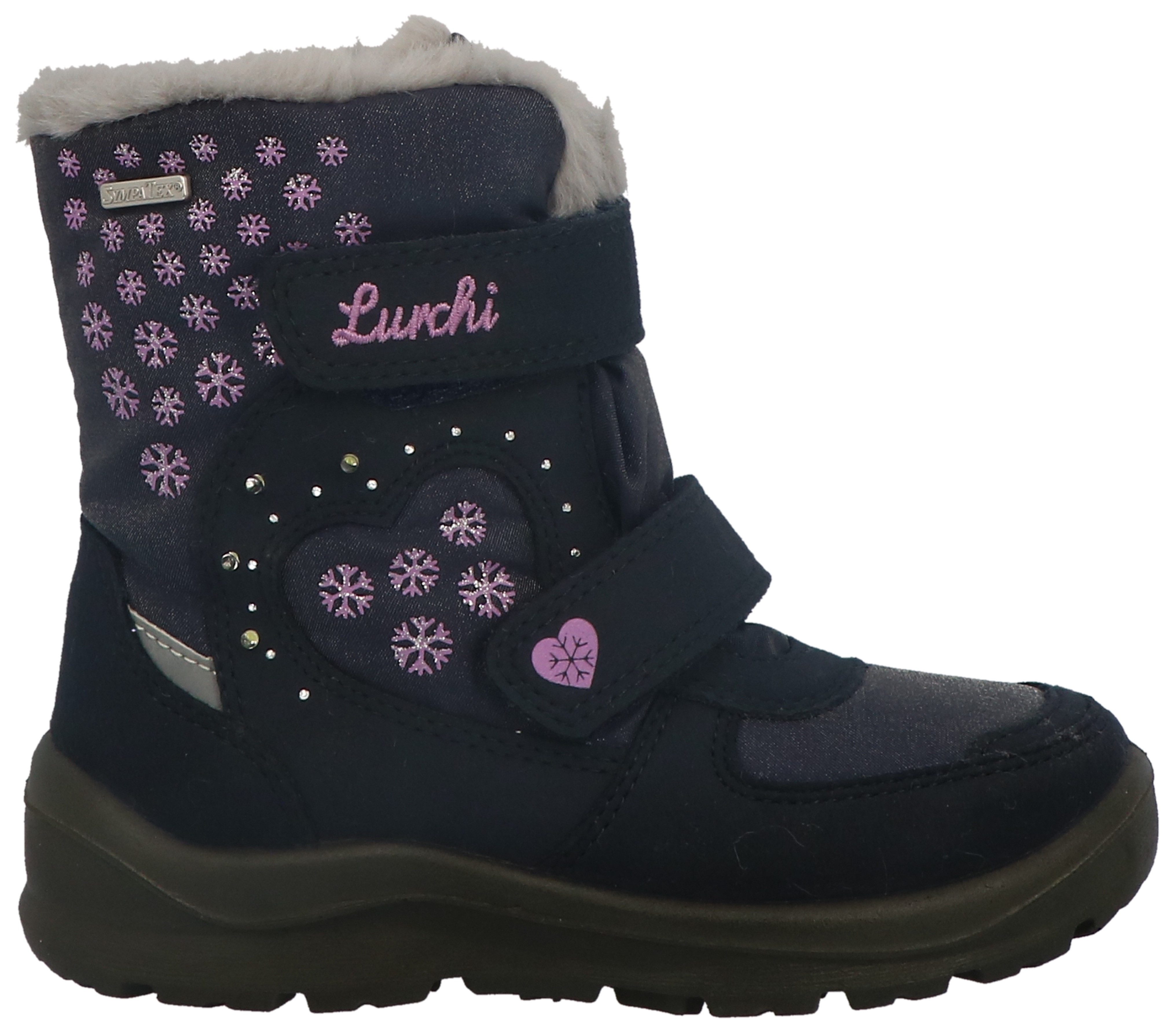 Lurchi Winterlaarzen Kimiko SYMPATEX Boots met sneeuwvlokkenprint, maatsjabloon om te downloaden
