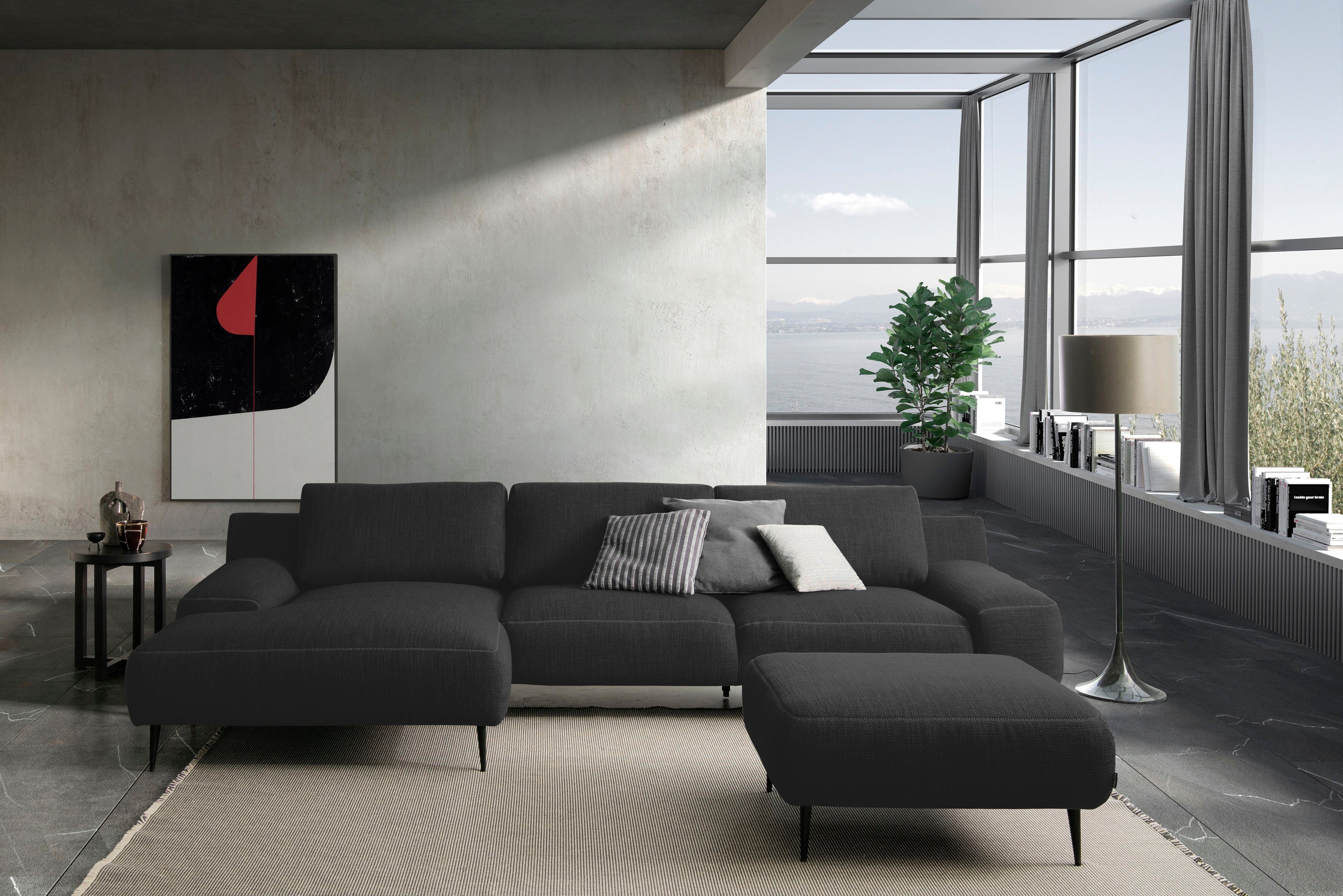 designwerk Hocker Forma, zeitloser Desighocker mit aktuellem Fuß in hoogwaardige afwerking