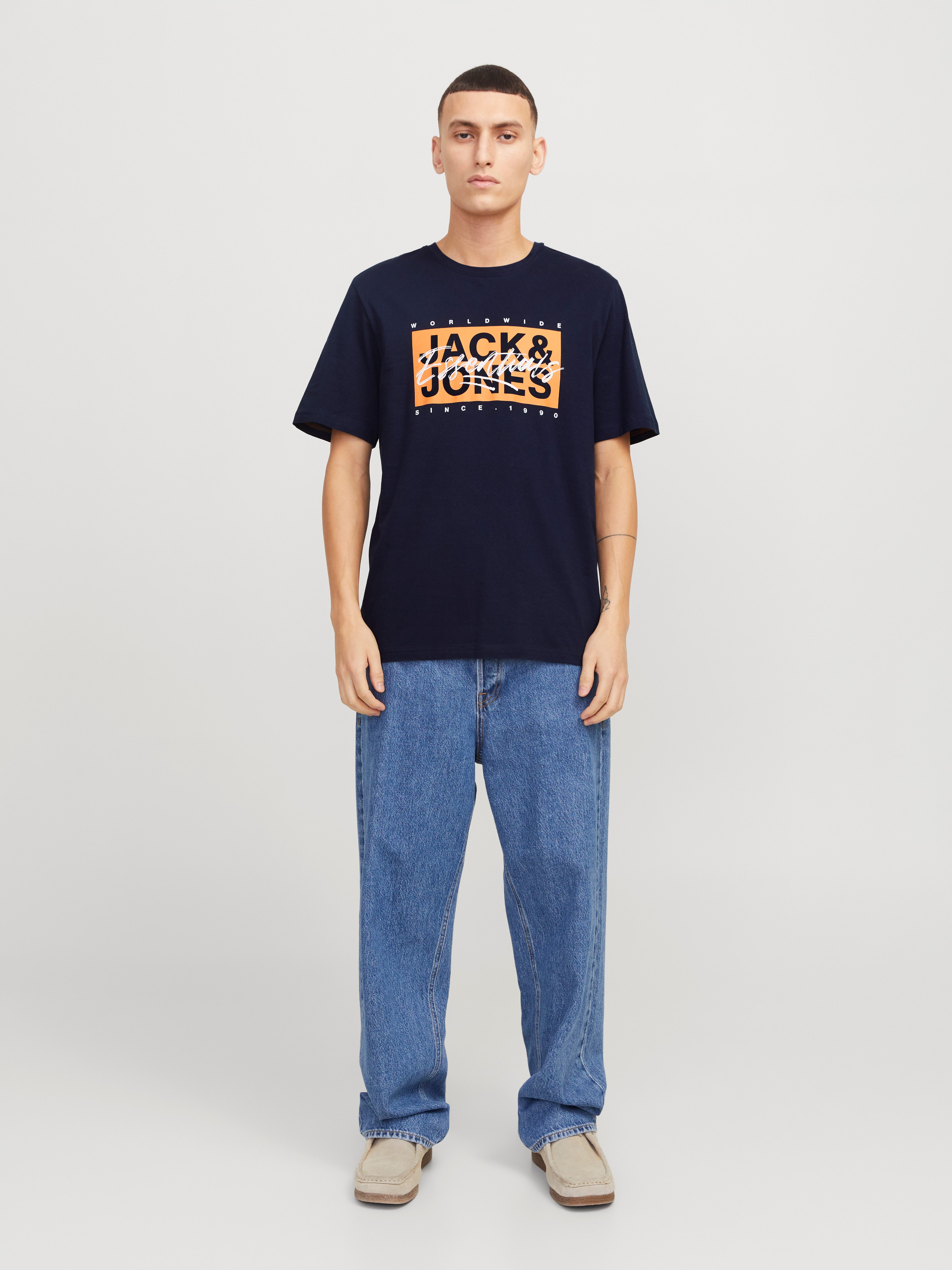 Jack & Jones Shirt met print JJCOLTON TEE SS CREW NECK