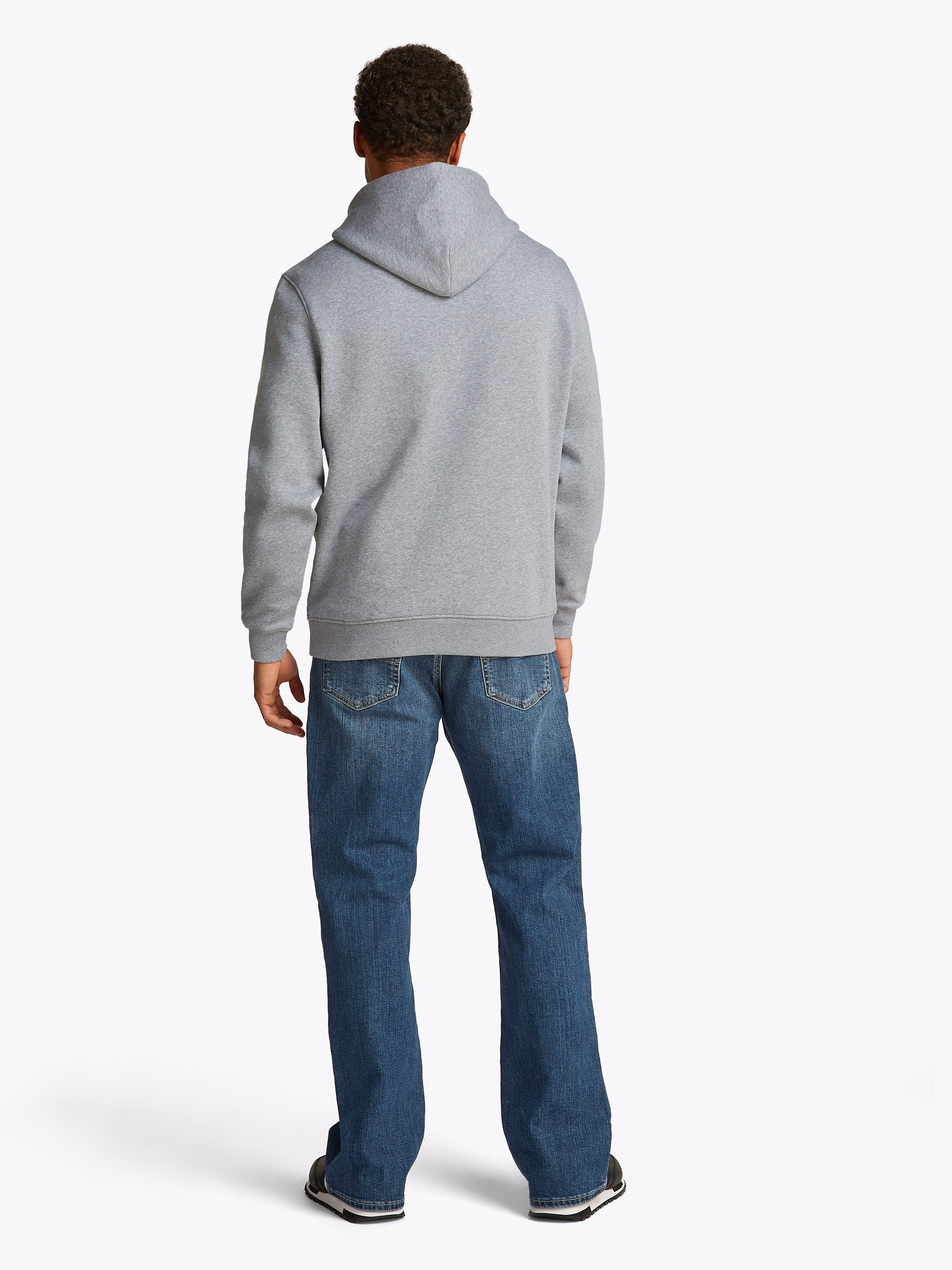 TOMMY JEANS Sweatshirt TJM REG ESSENTIAL FLAG HOOD EXT met bedrukte merklogo op borsthoogte