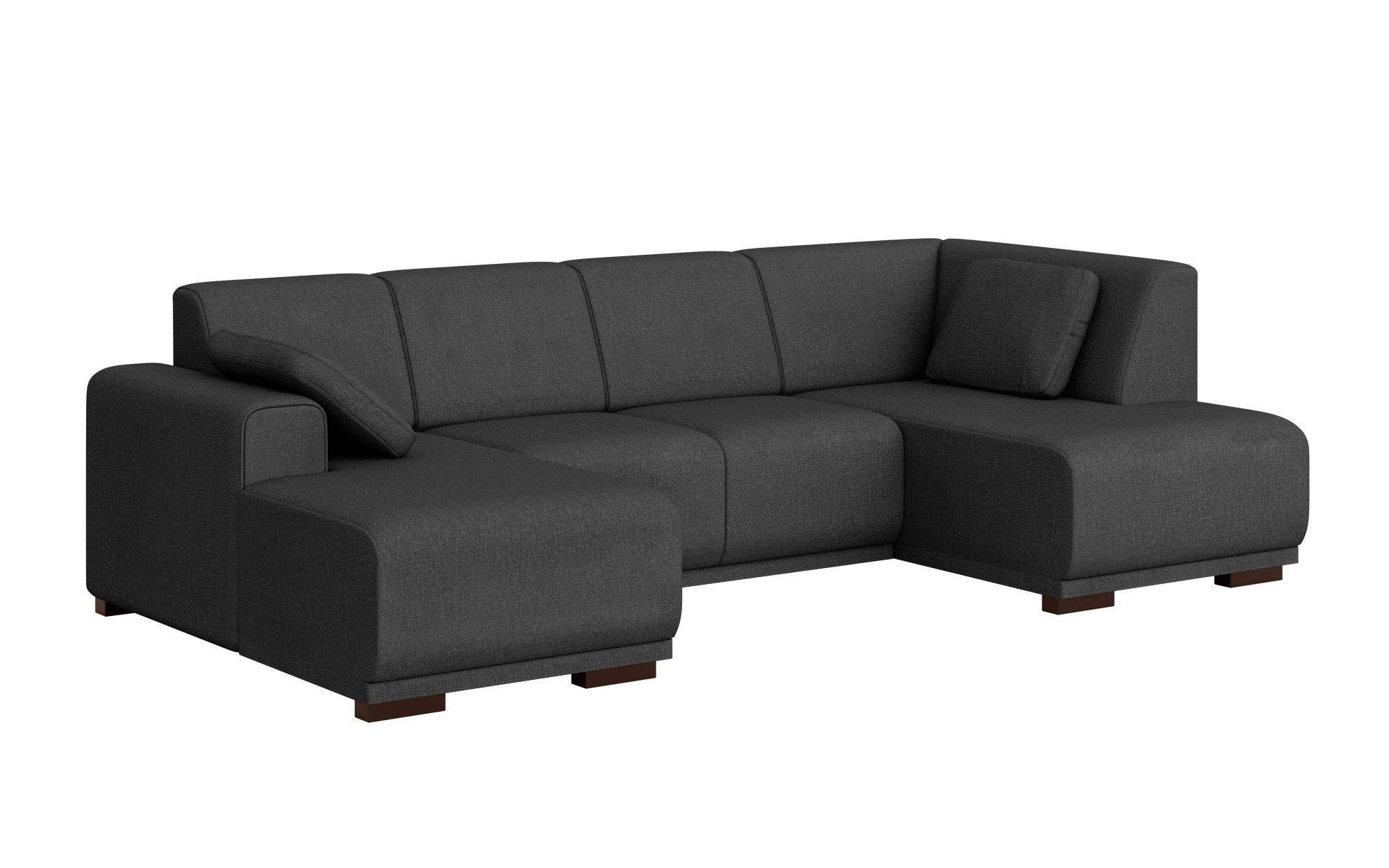 Home affaire Zithoek BORNHOLM U-vorm met chaise longue rechts/links, B/D/H: 300/162/85 cm U-vorm met golvende ondervering, chaise longue rechts of links bestelbaar