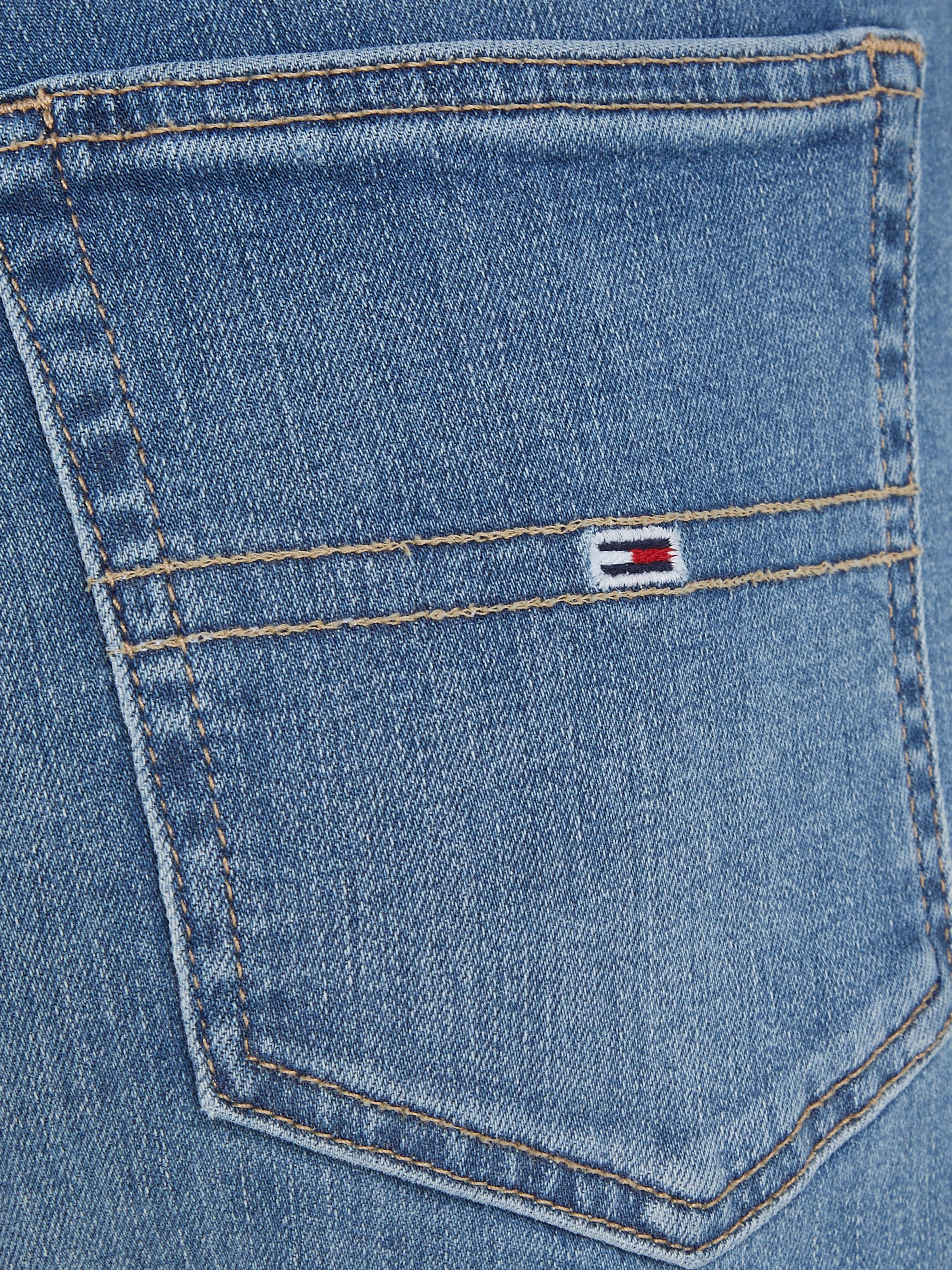 TOMMY JEANS Straight jeans JULIE High Waist Straight Jeans Rechtdoor gesneden denim jeans met hoge taille en Tommy logo-badge