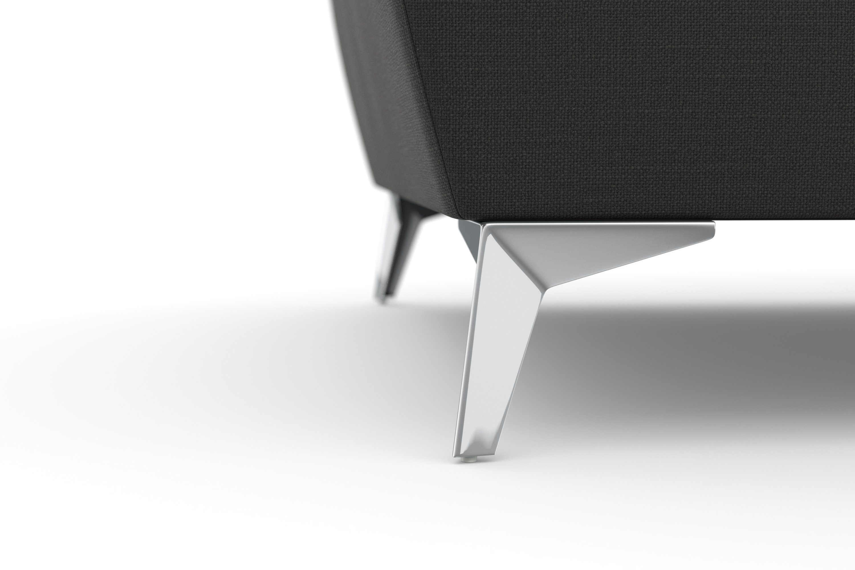 sit&more 2-zitsbank Latigo met hoogwaardige metalen voetjes