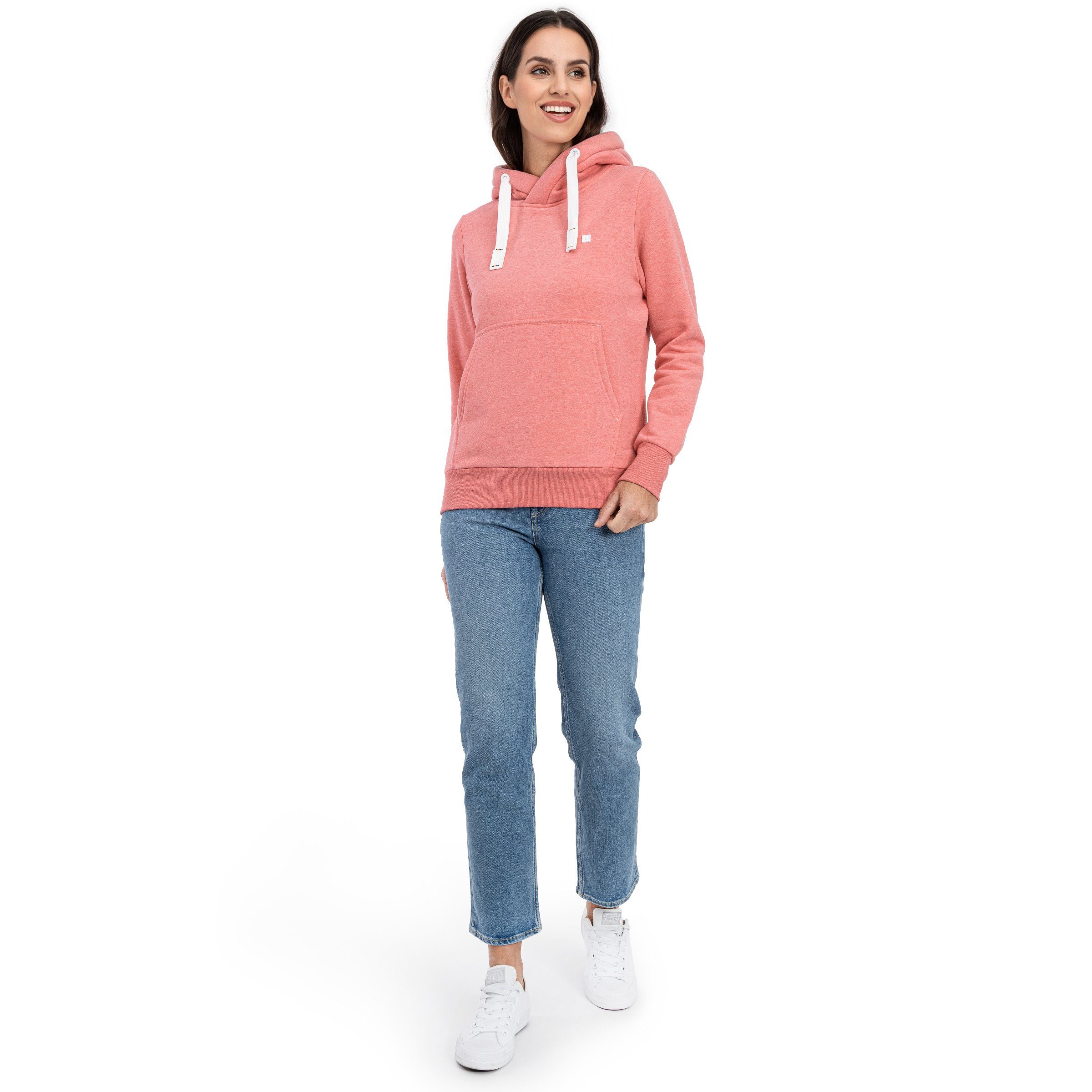 DEPROC Active Hoodie HildaCMYK II WOMEN zachte fleecejack met kangoeroezak