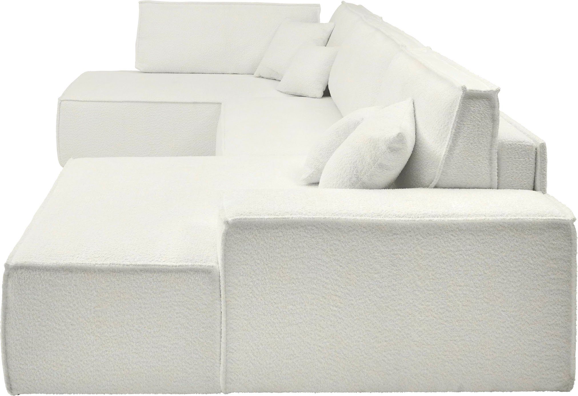 andas Zithoek FINNLEY U-model XXL 329 cm, bedbank, slaapfunctie m. bedkist