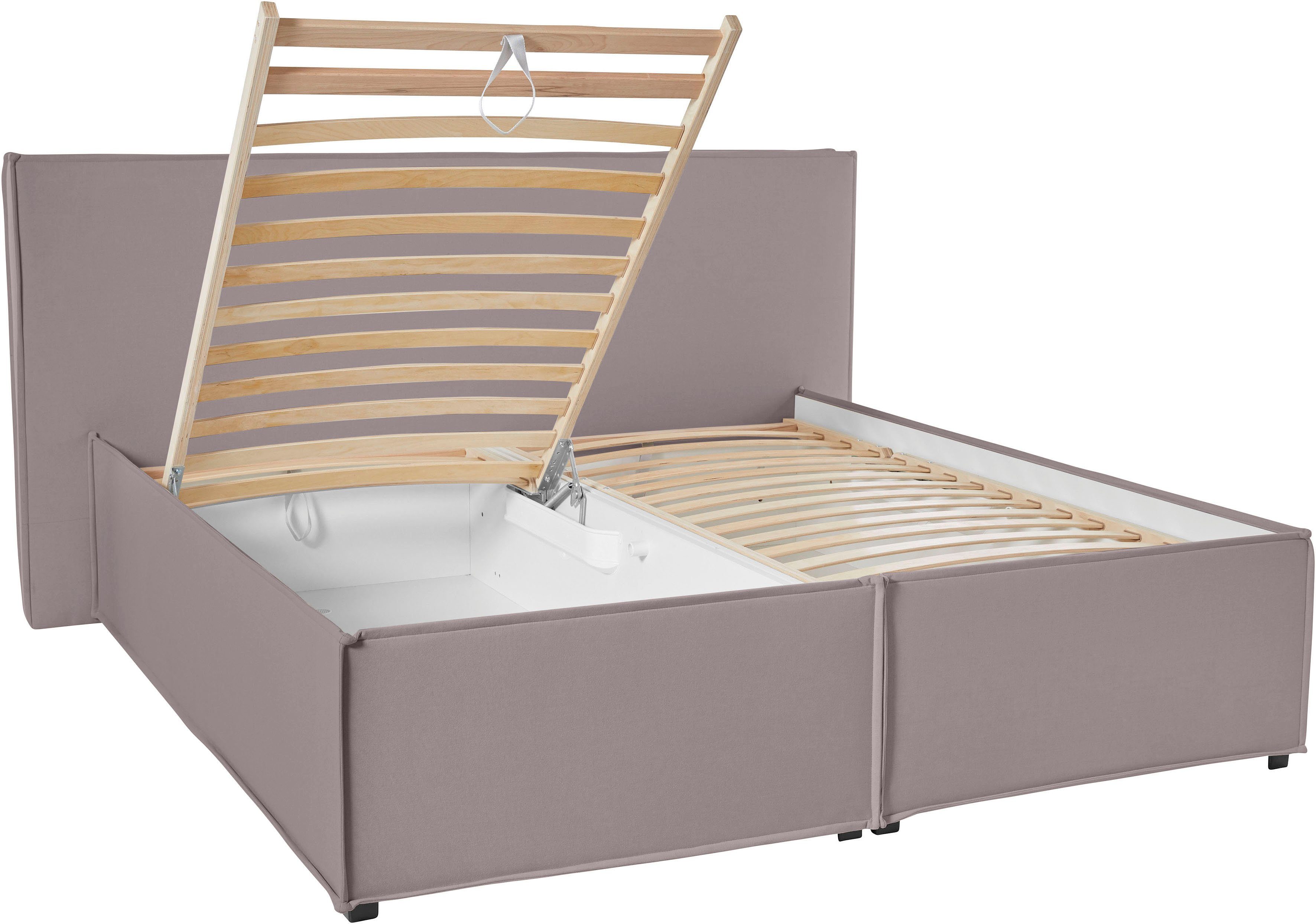 LeGer Home by Lena Gercke Gestoffeerd bed Isaline naar keuze zonder matras of met 3 matrassoorten, hoofdbordhoogte 107 cm