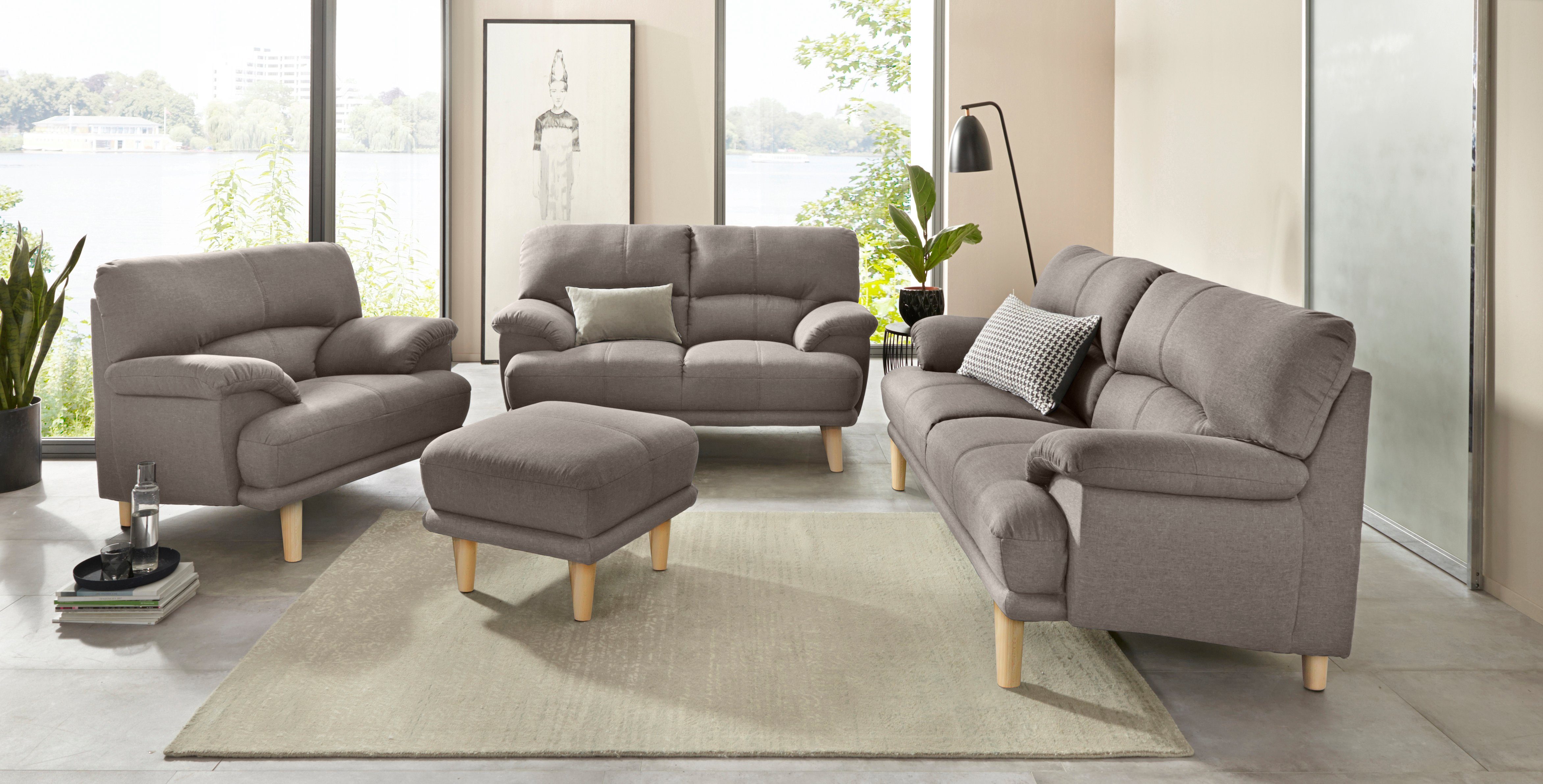 TRENDMANUFAKTUR Fauteuil Cecilia, loungestoel, Italiaans ontwerp, comfortabele armleuningen