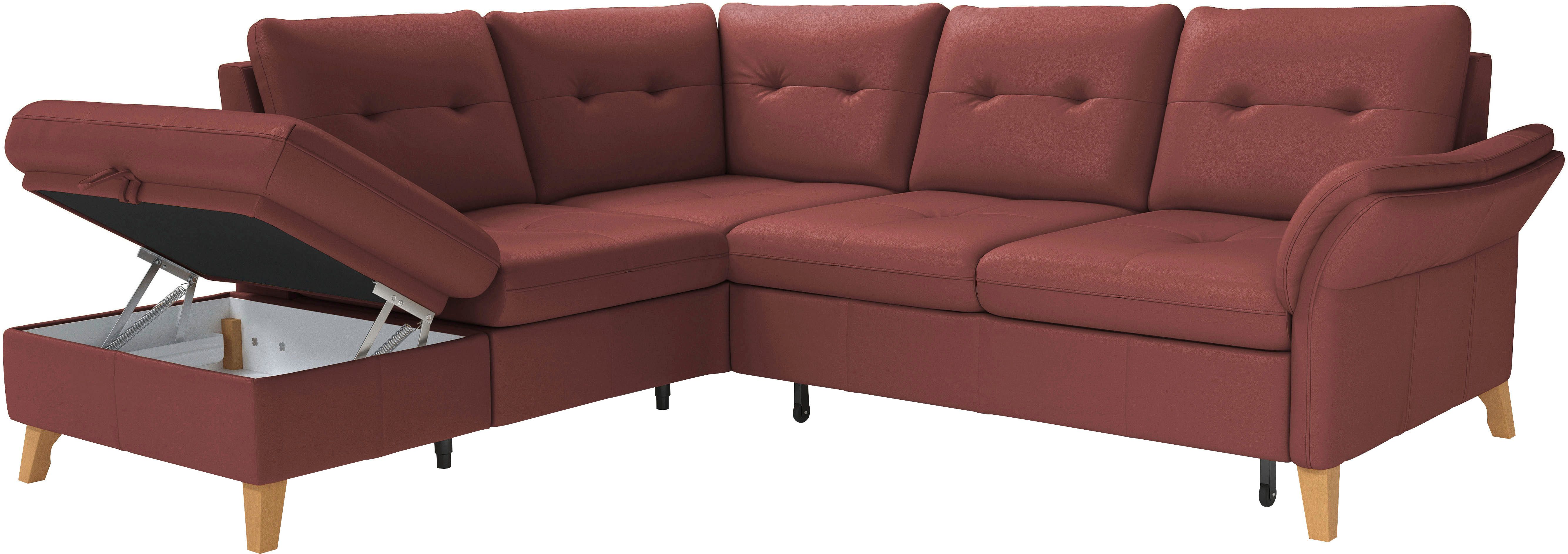 sit&more Hoekbank Göteborg inclusief zitdiepteverstelling, optioneel met bedfunctie & bedlade