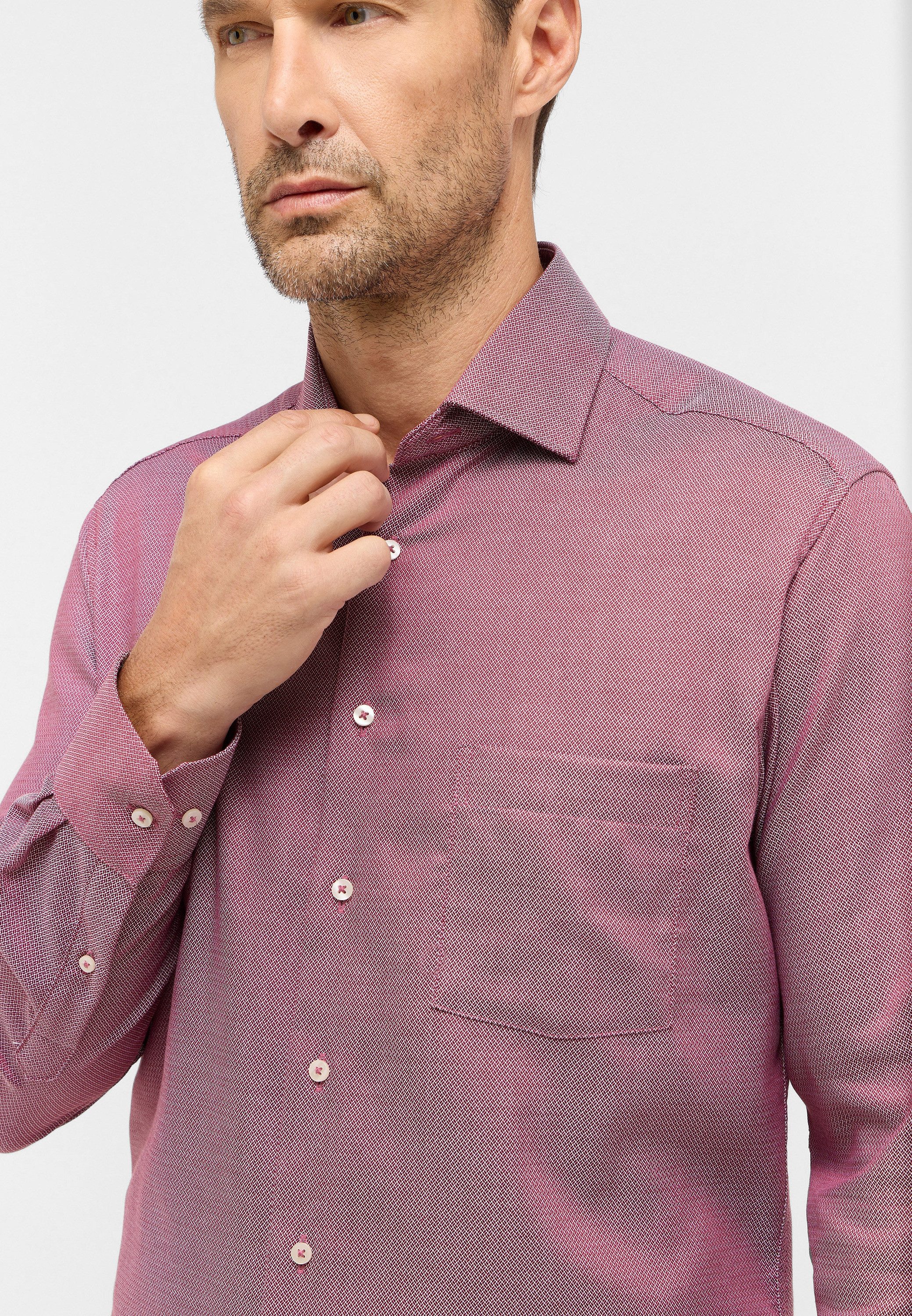 Eterna Overhemd met lange mouwen MODERN FIT NON IRON (strijkvrij)