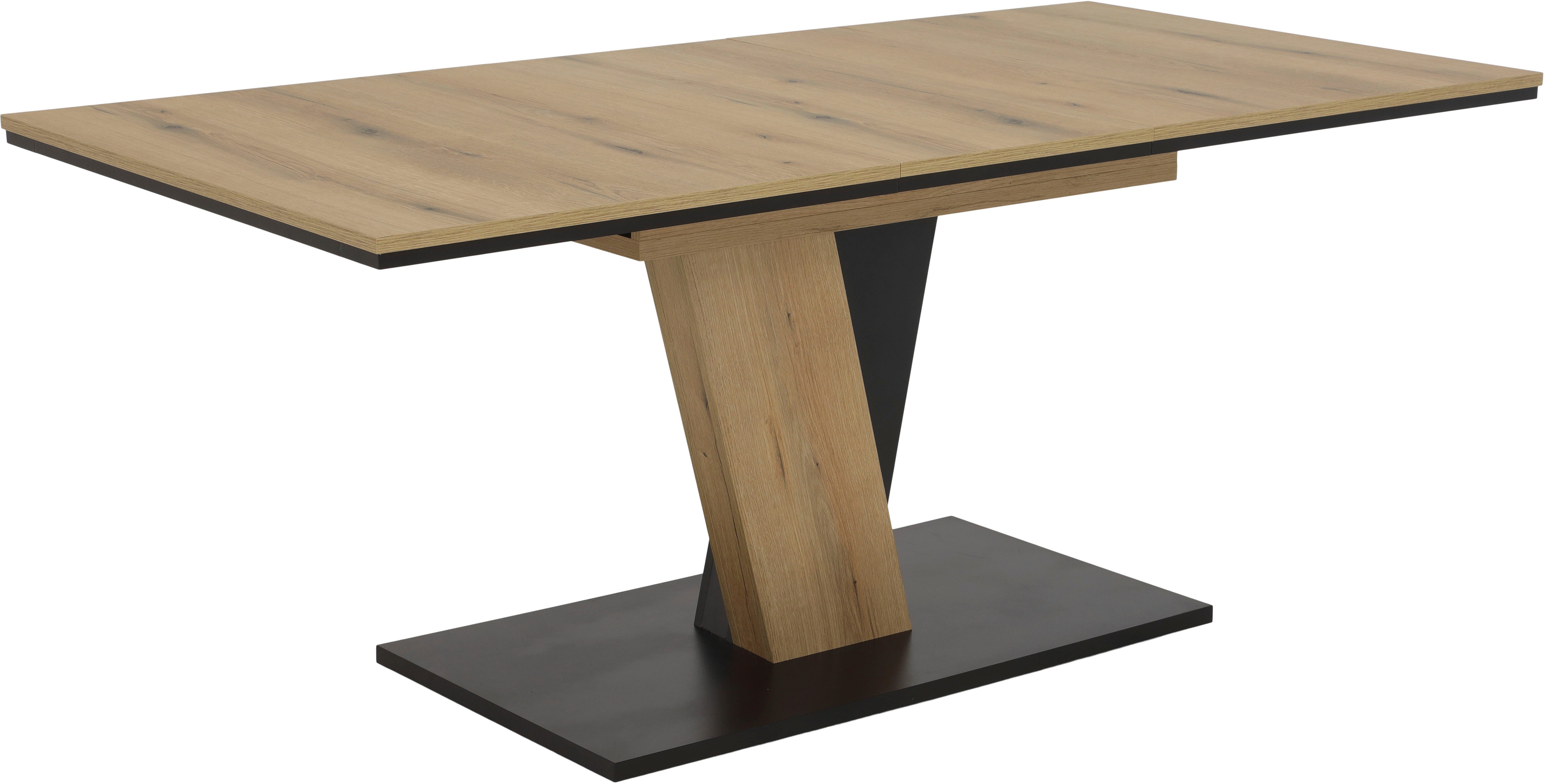 HELA Eethoek Weser Zuilentafel 140-180x90 cm, stoel met verenmand, 140 kg belastbaar (7-delig)