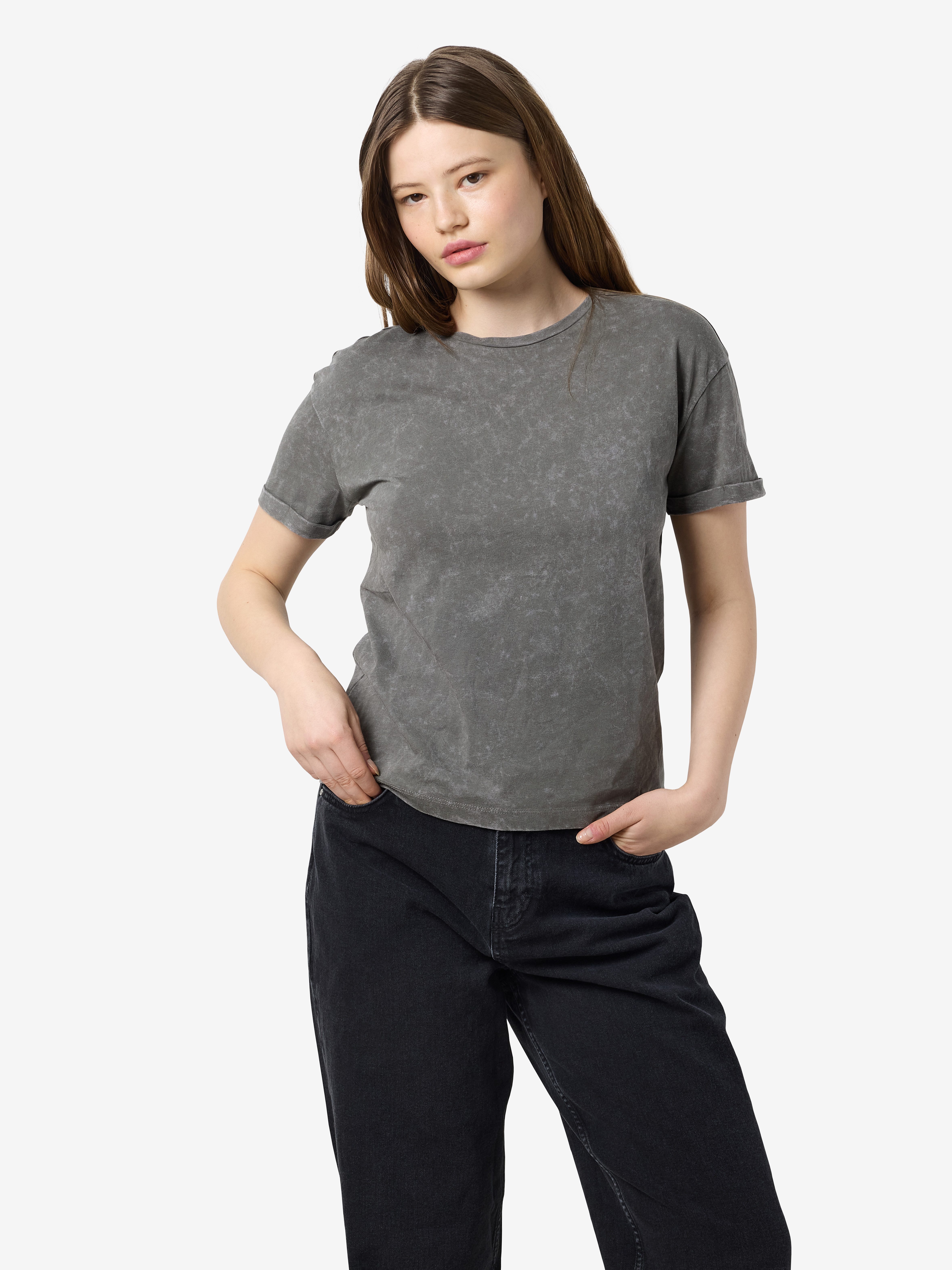 Noisy may Shirt met korte mouwen NMBRANDY WASHED S/S TOP JRS NOOS