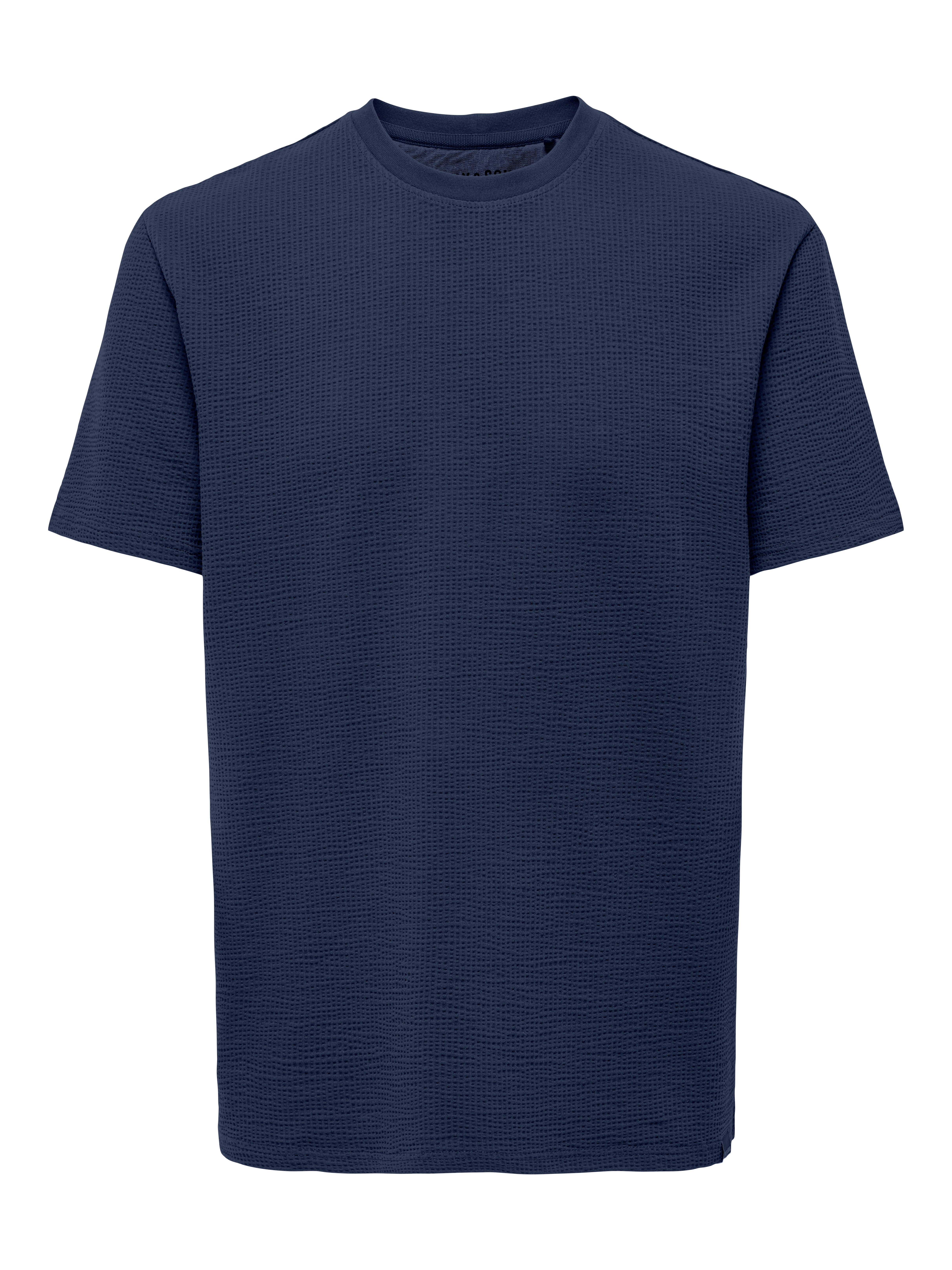 ONLY & SONS Shirt met ronde hals ONSKIAN LIFE REG SEERSUCKER SS TEE NOOS