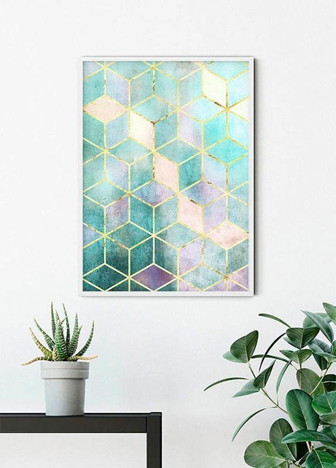 Komar Wanddecoratie Mozaïek Verde Wanddecoratie - zonder lijst (1 stuk)