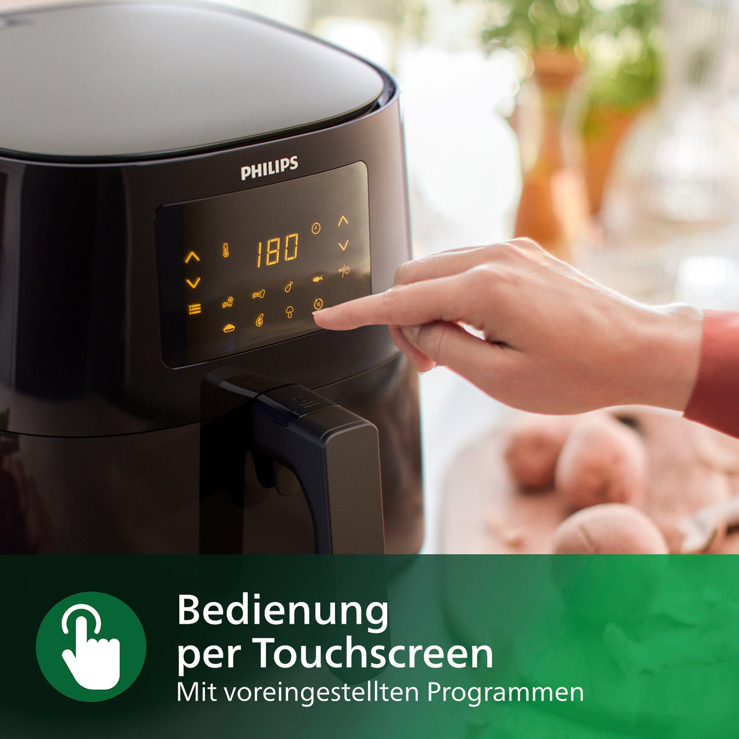 Philips Airfryer L HD9252/90, 4,1 l met 7 instellingen en warmhoudfunctie, digitaal display
