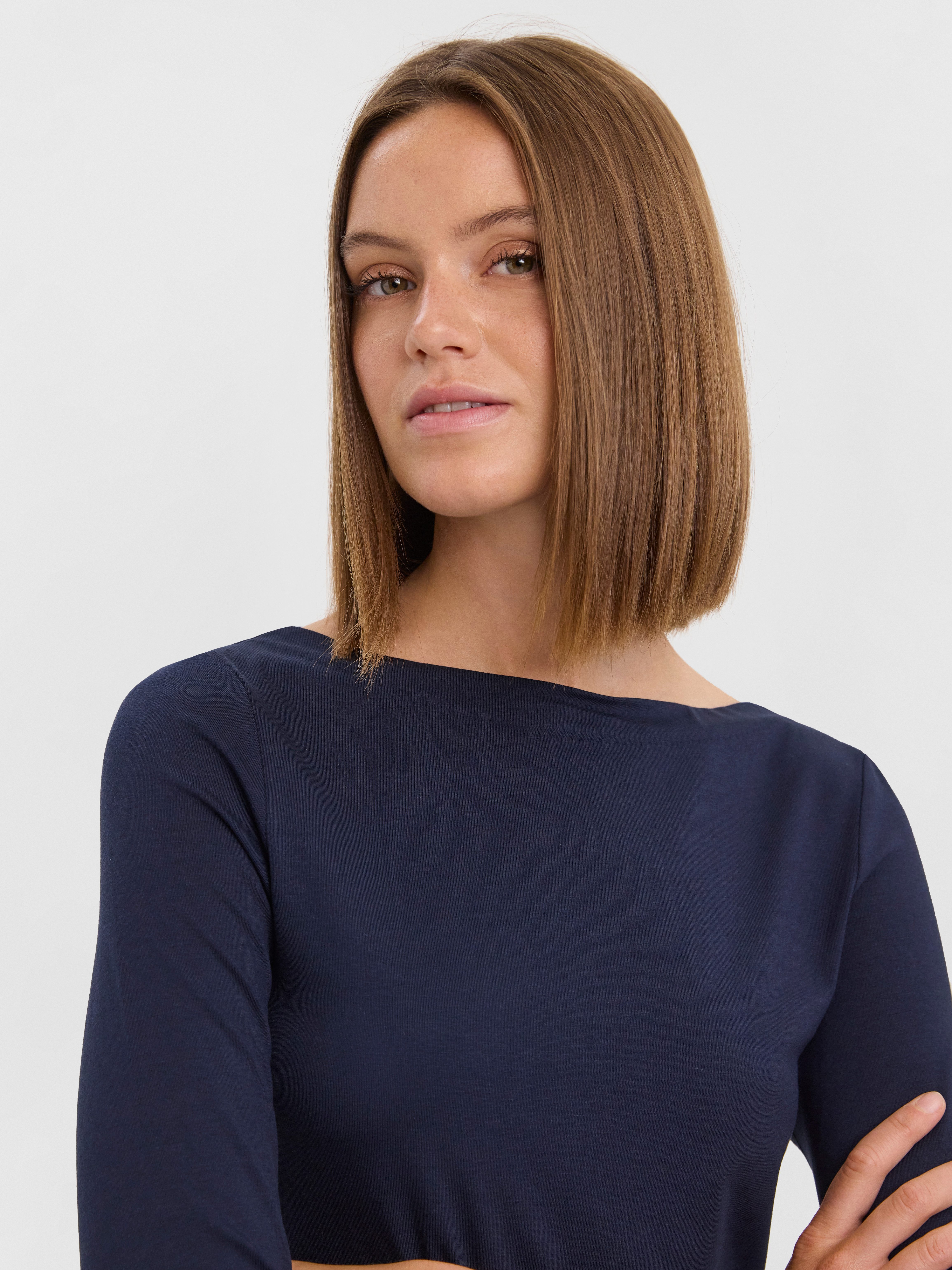 Vero Moda Shirt met 3/4 mouwen VMPANDA MODAL 3/4 TOP JRS NOOS