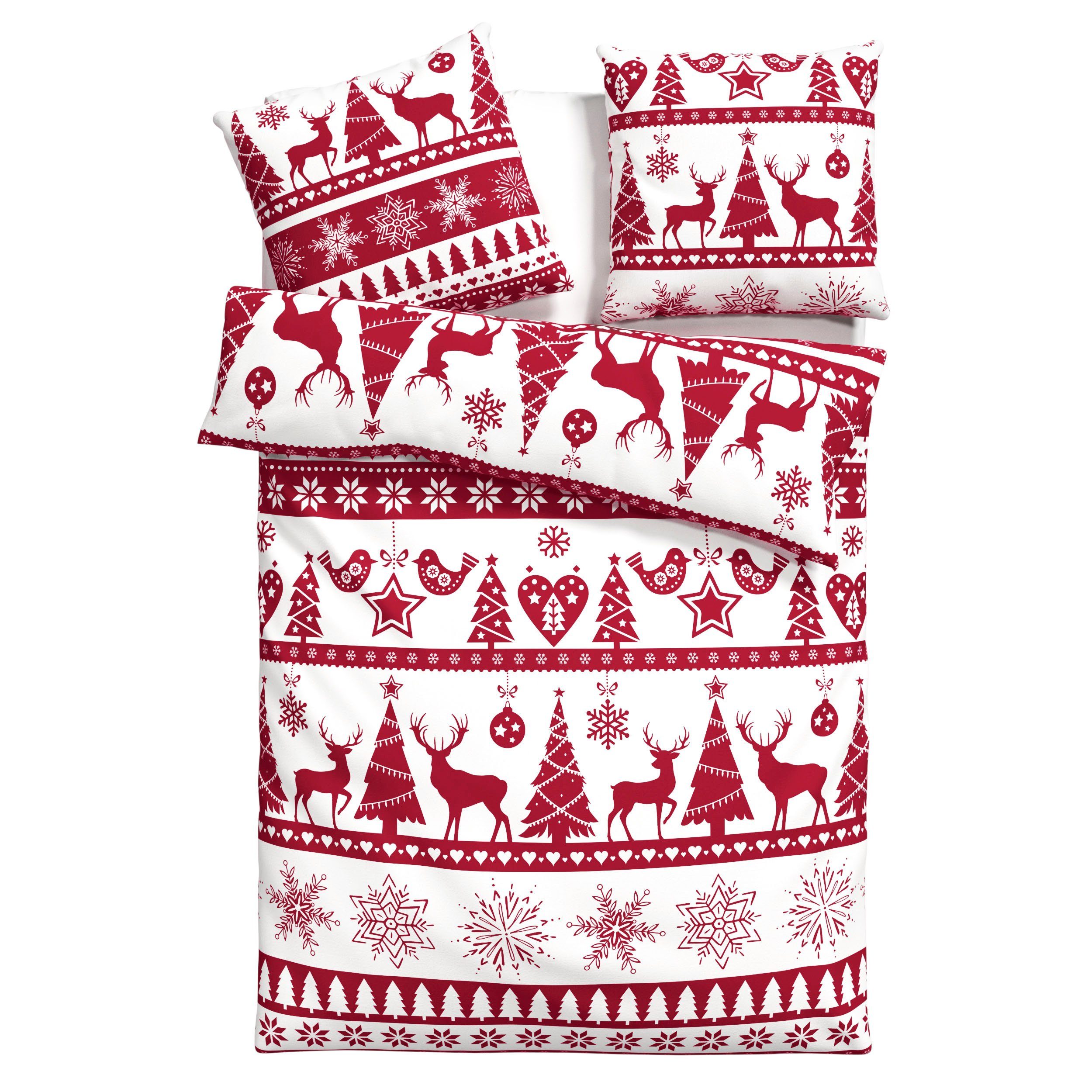 my home Overtrekset Sindbad in maat 135x200 of 155x220 cm, ideaal voor kerst (2-delig)