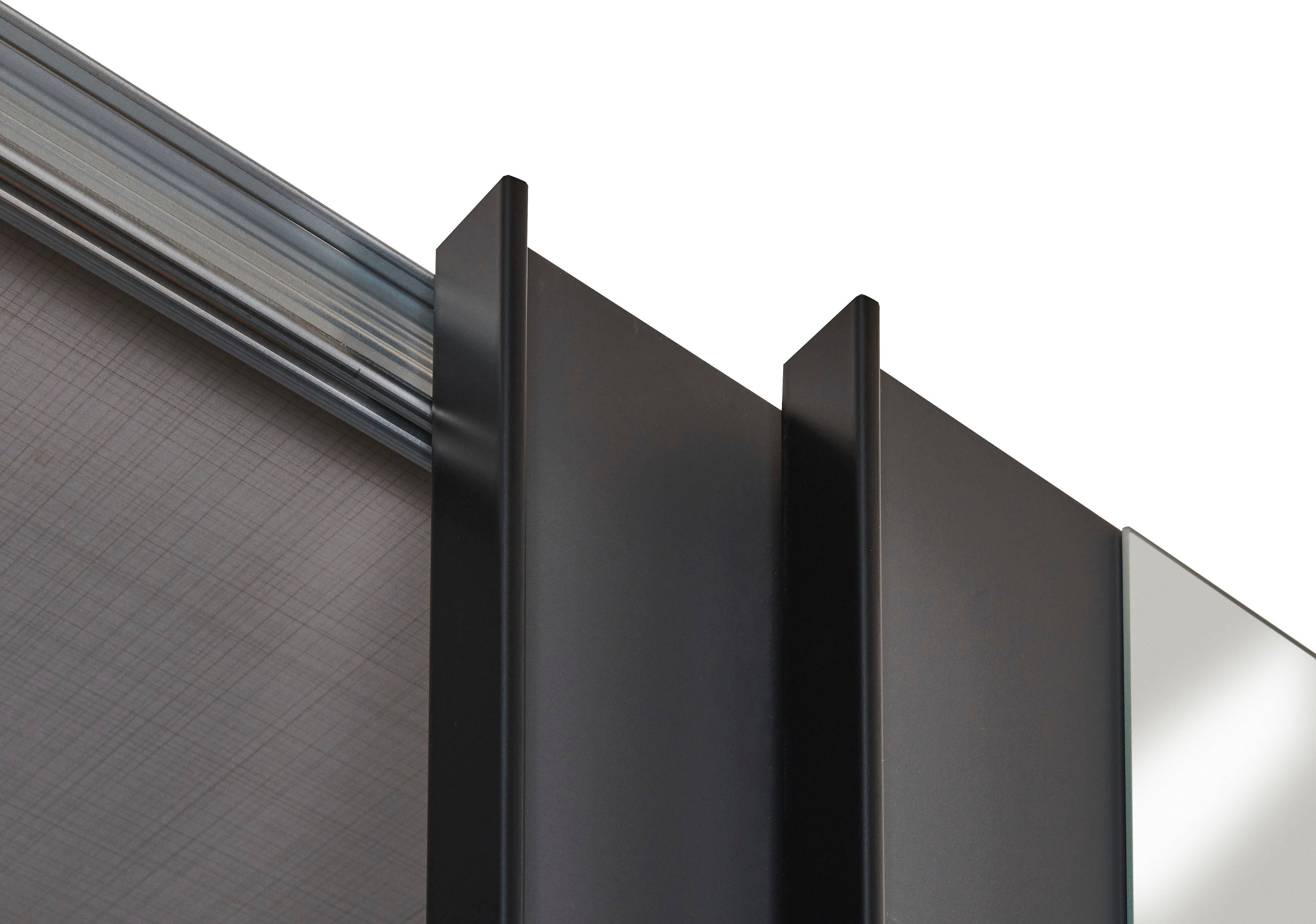 Wimex Zweefdeurkast Norderstedt Inclusief 2 stoffen dozen en 2 extra planken, met glasdeur