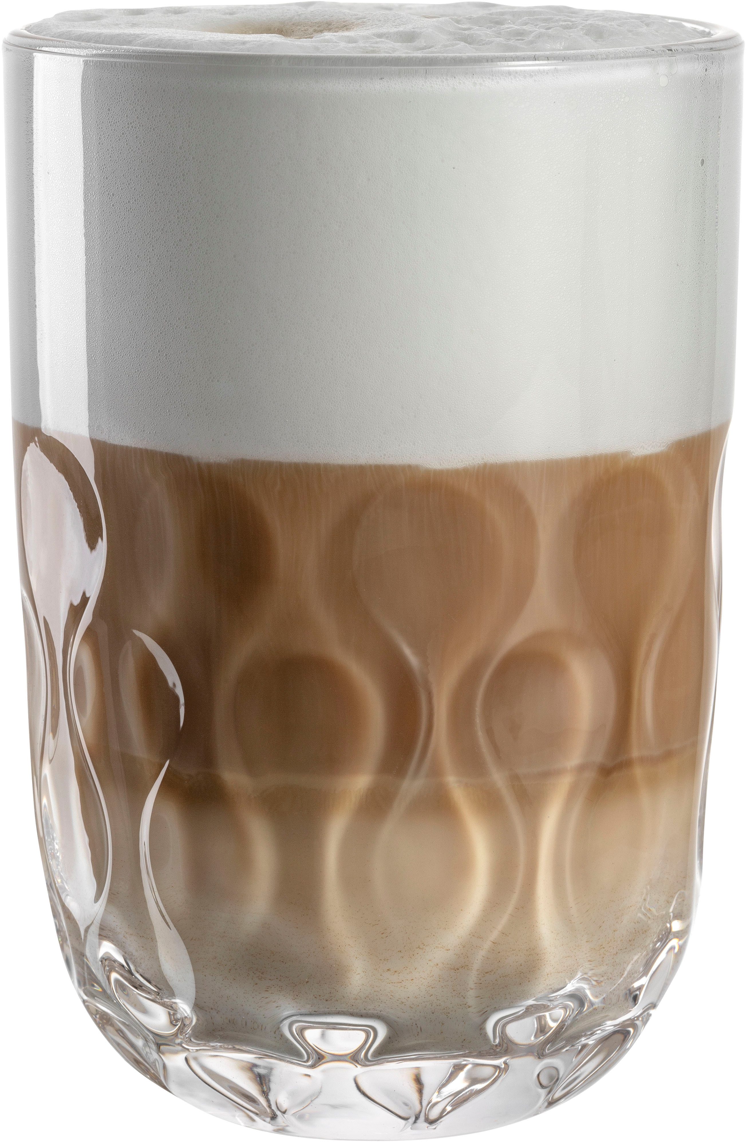 LEONARDO Latte macchiato glas GOCCE, 380 ml, 6-stuks set (set)