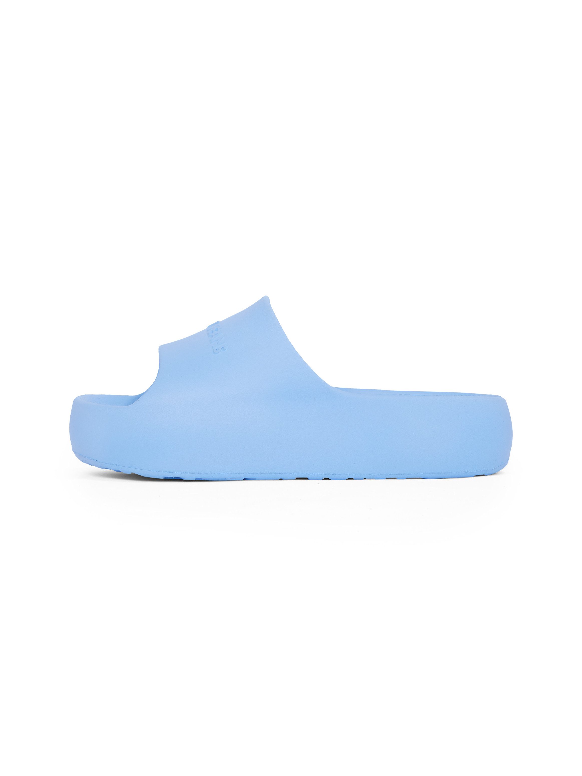 TOMMY JEANS Slippers TJW CHUNKY POOL SLIDE ESS , plateau, zomerschoen, instapschoen, comfortabele schoen, logo-opdruk