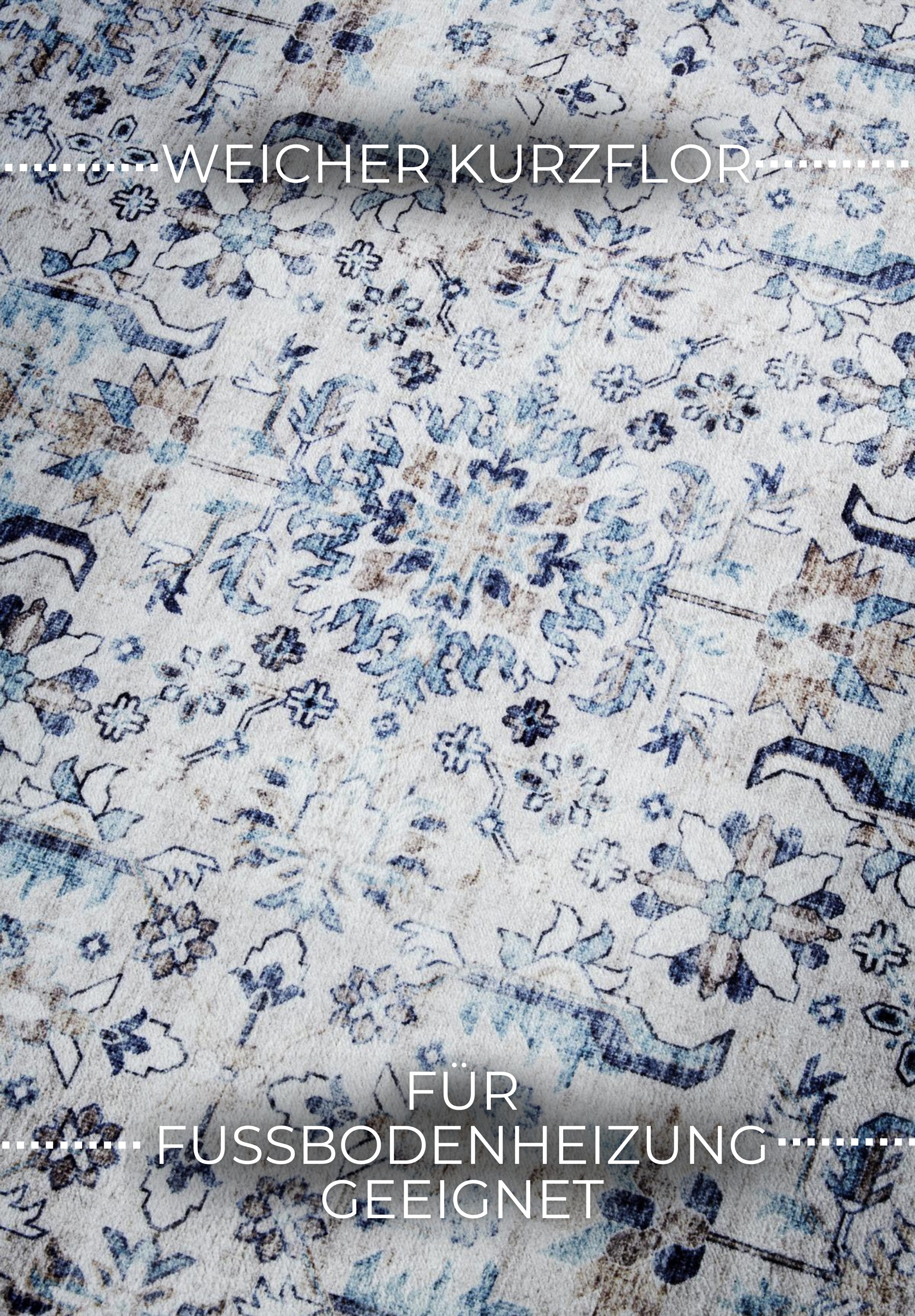 ELLE DECORATION Vloerkleed Saveh Kortpolig, antislip, vintage, klassiek, woonkamer, gang