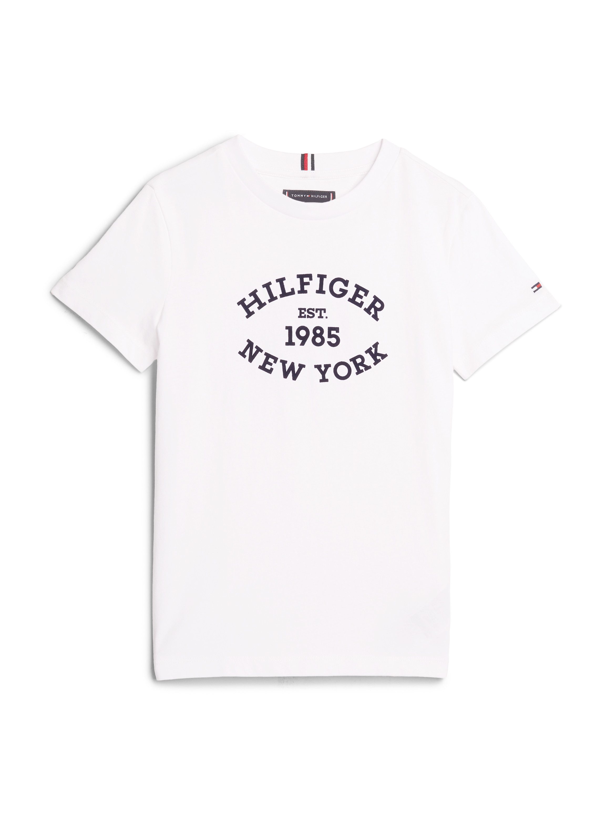 Tommy Hilfiger Shirt met korte mouwen MONOTYPE FLOCK REGULAR TEE SS Kinderen tot 16 jaar met logo-opdruk