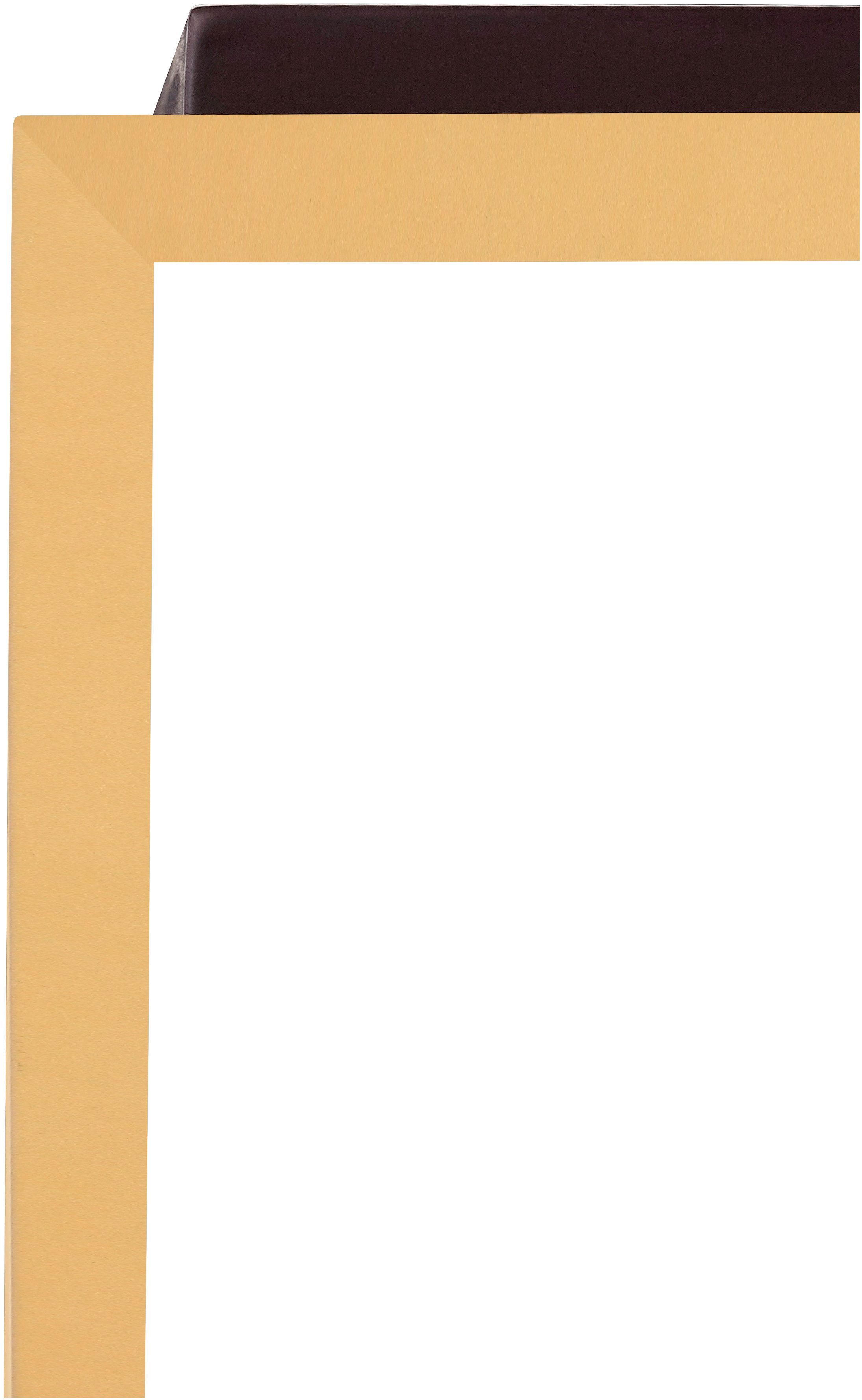 Leonique Salontafel Cherlen met twee planken en goudkleurig frame, vierkant