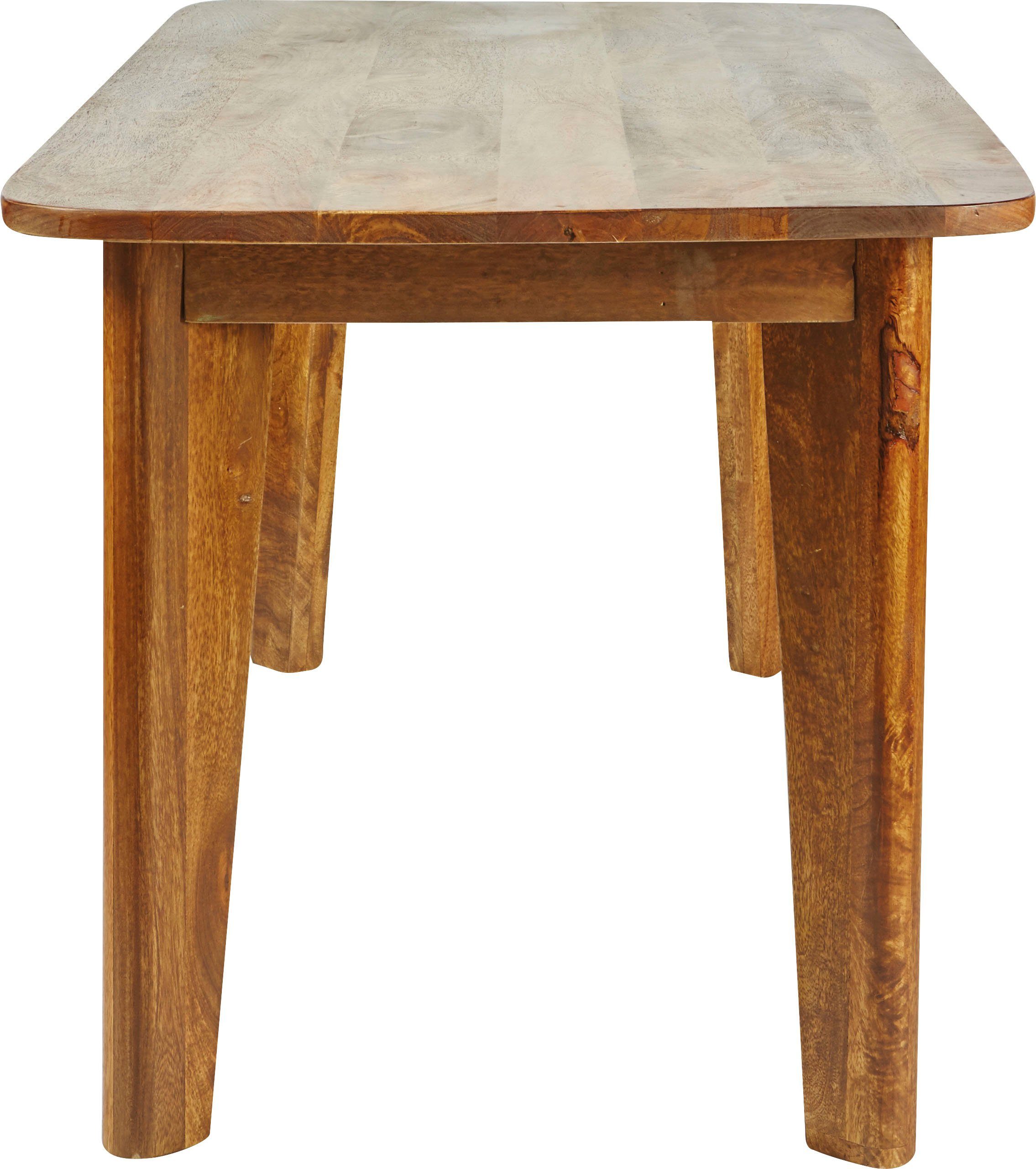 TOM TAILOR HOME Eettafel T-ELEPHANT TABLE van mangohout, benadrukt massieve poten, breedte 180 cm