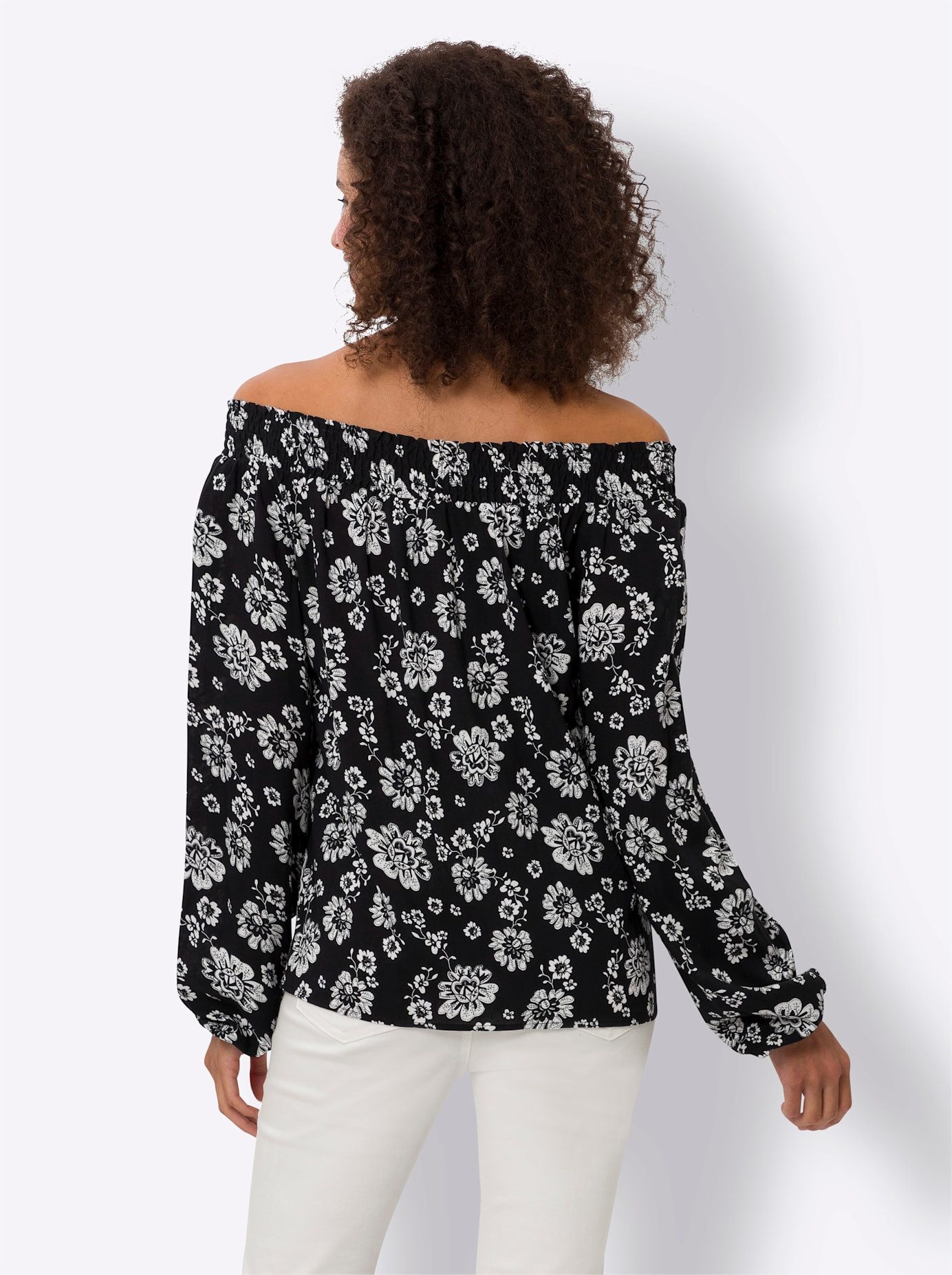 heine Blouse met carmenhals