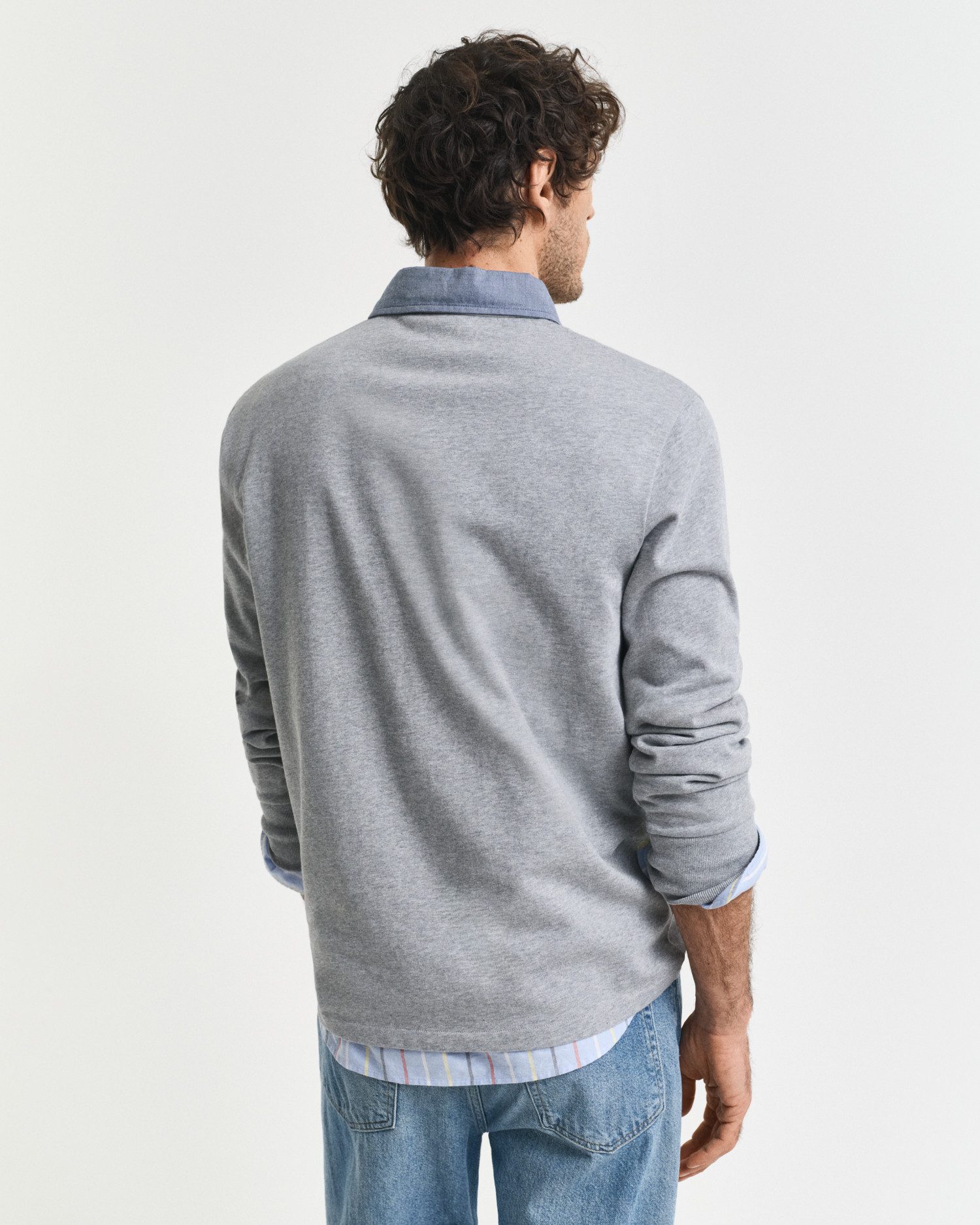 Gant Poloshirt met lange mouwen REG CHAMBRAY HEAVY RUGGER