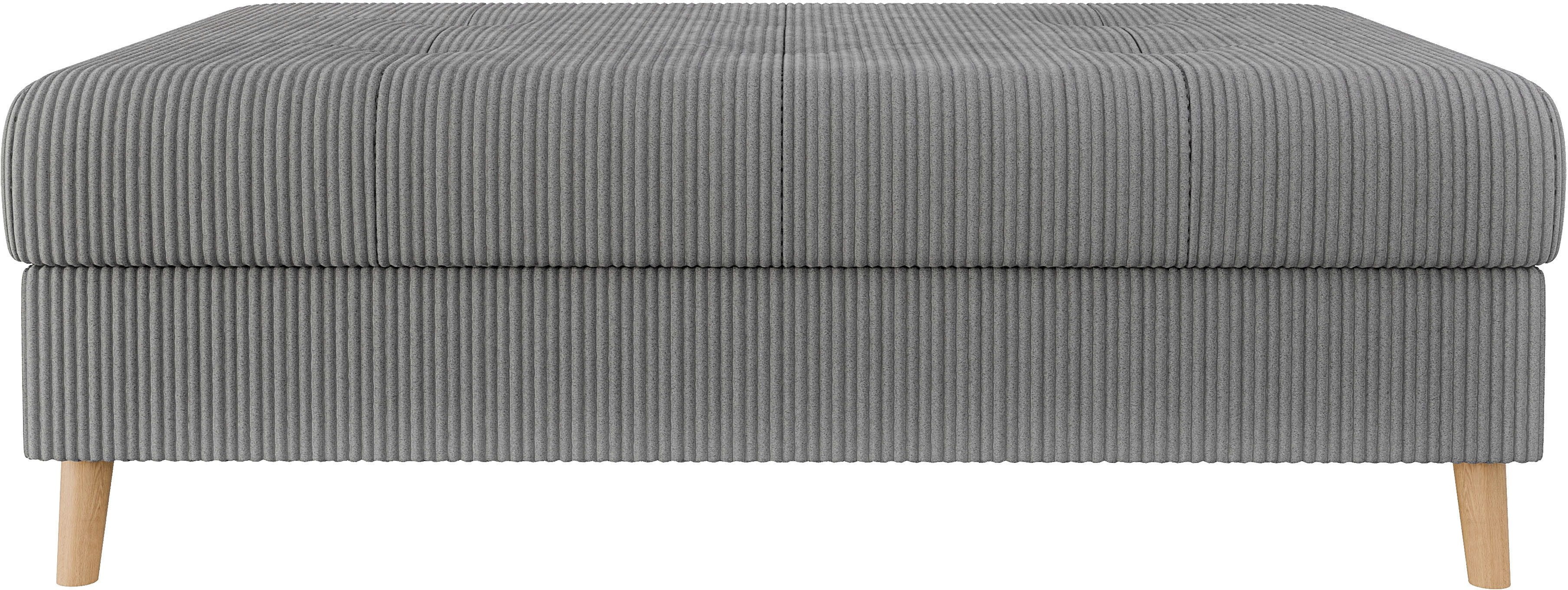 Home affaire Hocker CHARRE XXL, stiksel in het zitgedeelte, afmetingen: B/D/H: 118/73/40 cm
