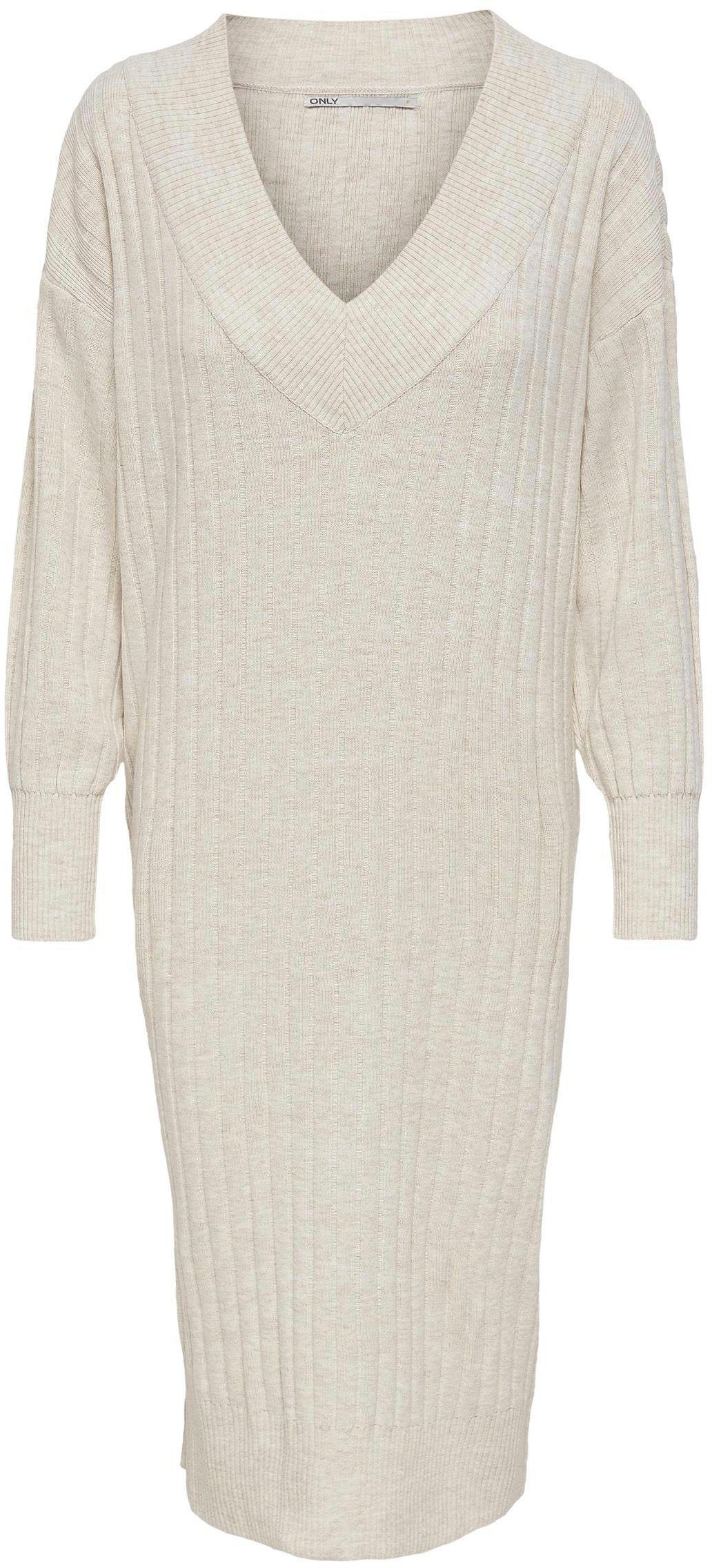 Only Gebreide jurk ONLNEW TESSA L/S MIDI V DRESS