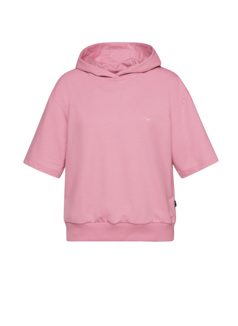 Trigema Hoodie TRIGEMA Korte mouw cropped hoodie