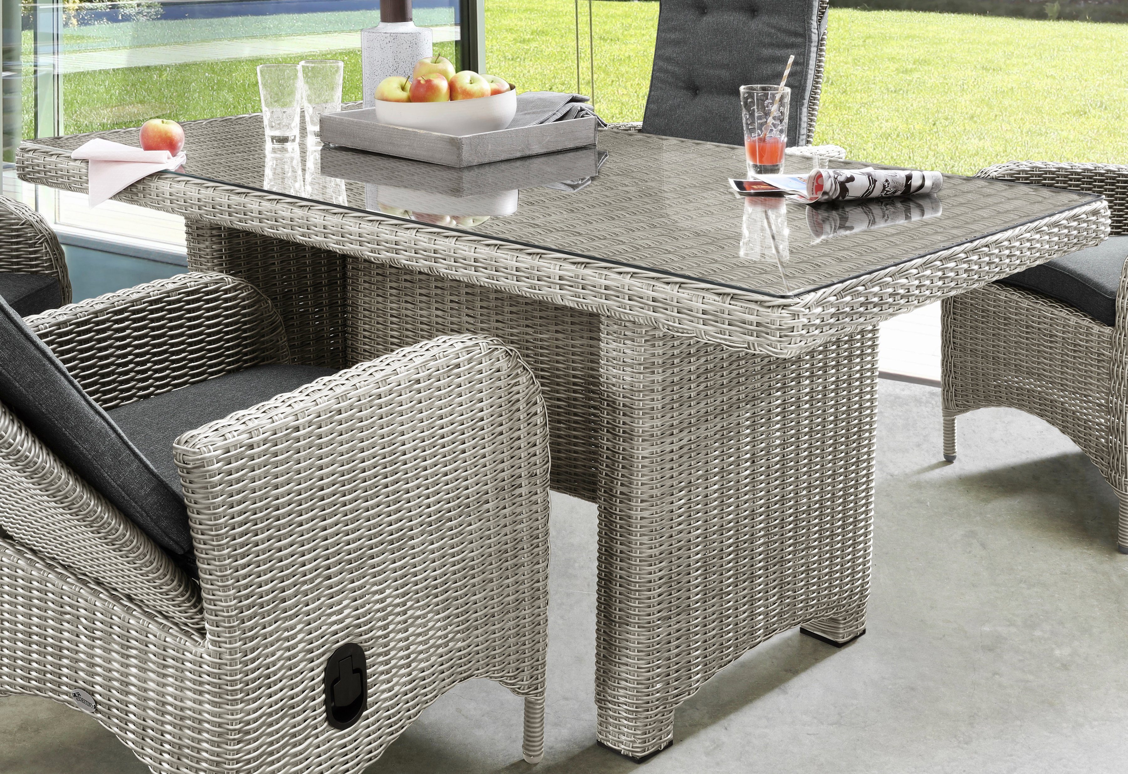 Destiny Tuin-eethoek Palma Luna Aluminium, polyrotan (set, 10-delig)