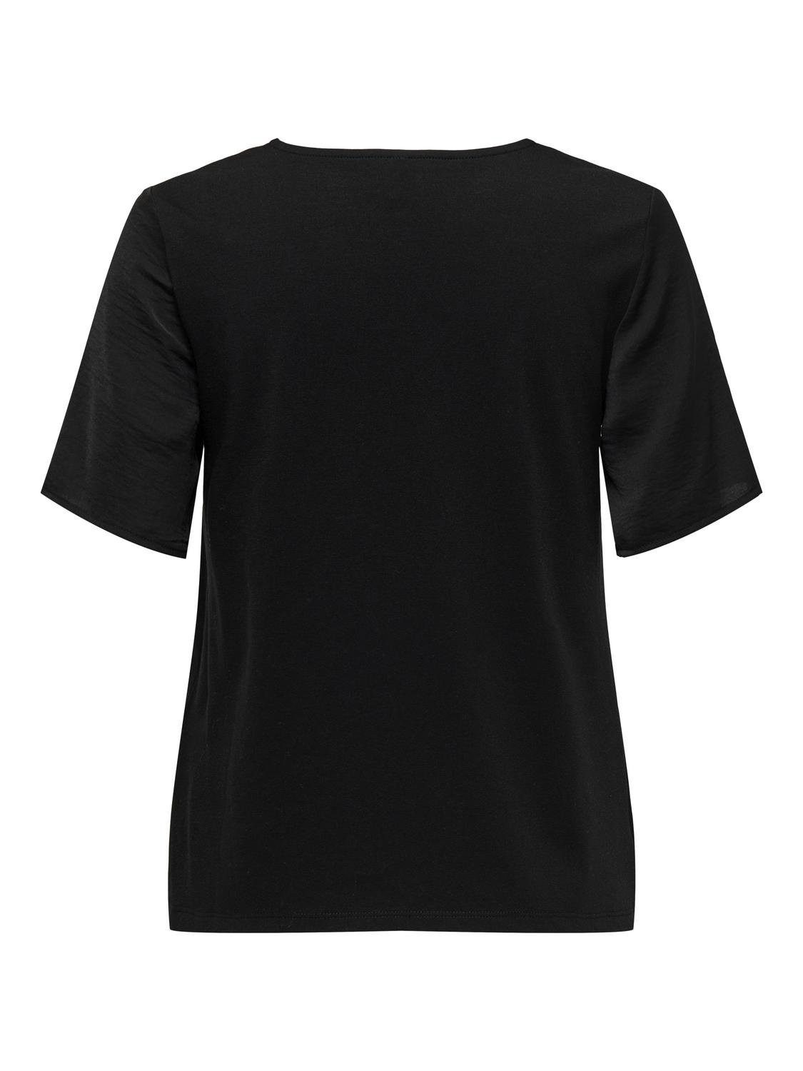 Only Shirt met V-hals ONLAVA LIFE S/S CHAIN V-NECK TOP JRS