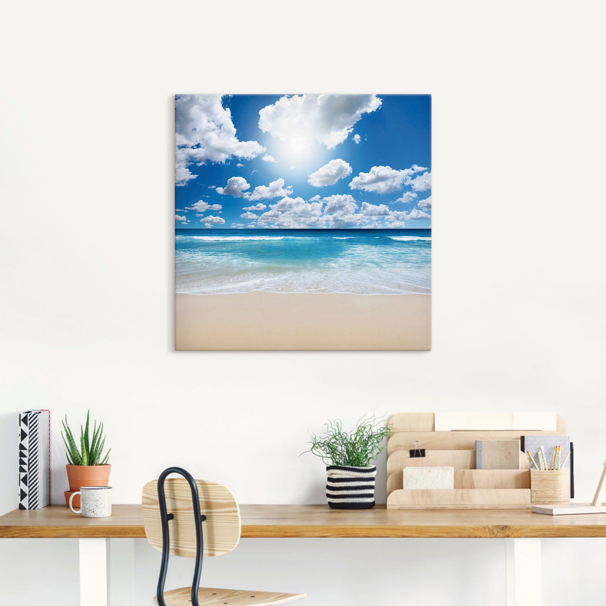 Artland Artprint Groot strandlandschap als artprint op linnen, poster, muursticker in verschillende maten